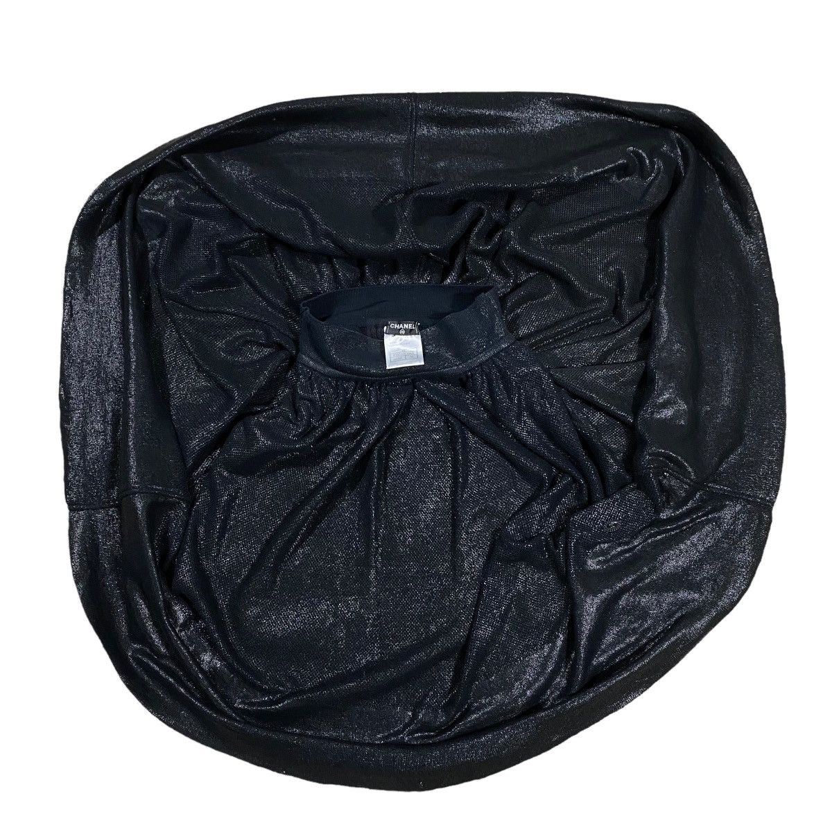 Chanel × Vintage Vintage Chanel Black Coated Skirt Size 24" / US 00 / IT 34 - 10 Thumbnail