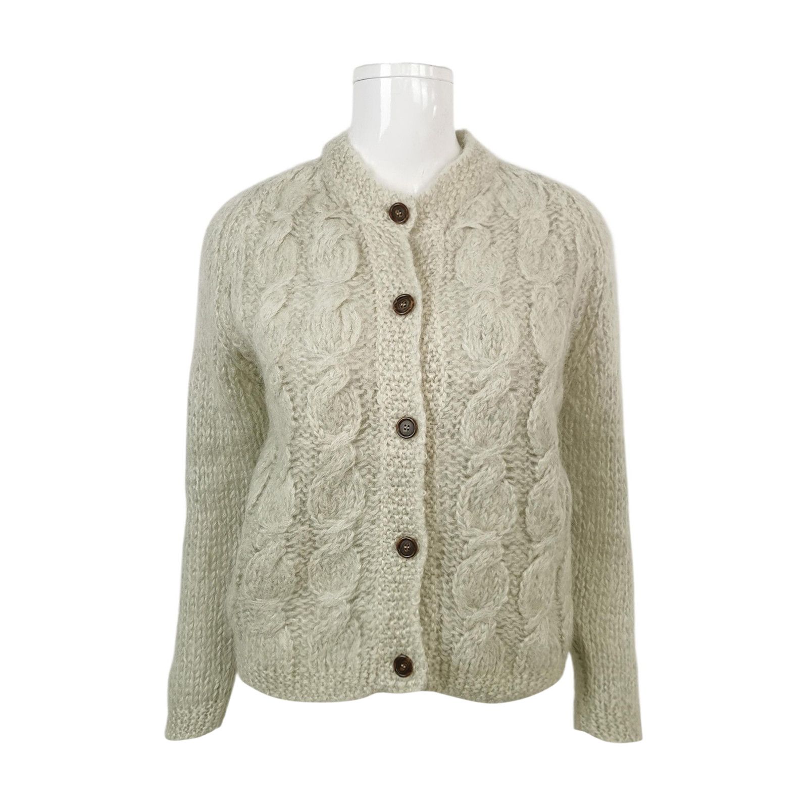 Maison Margiela Maison Margiela Mohair Cable Knit Cardigan Size XS Size XS / US 0-2 / IT 36-38 - 1 Thumbnail