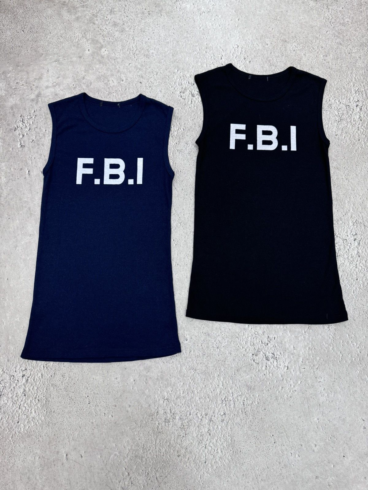 2000s Vintage FBI TANK TOP X2 Inspector Y2k balenciaga style