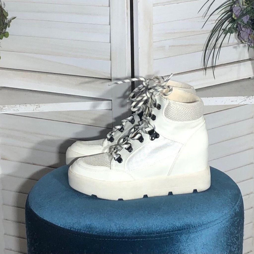 Madden NYC Madden Girl Boots Leather Ankle Lace-up Closure Cream W 7.5 Size US 7.5 / IT 37.5 - 10 Thumbnail