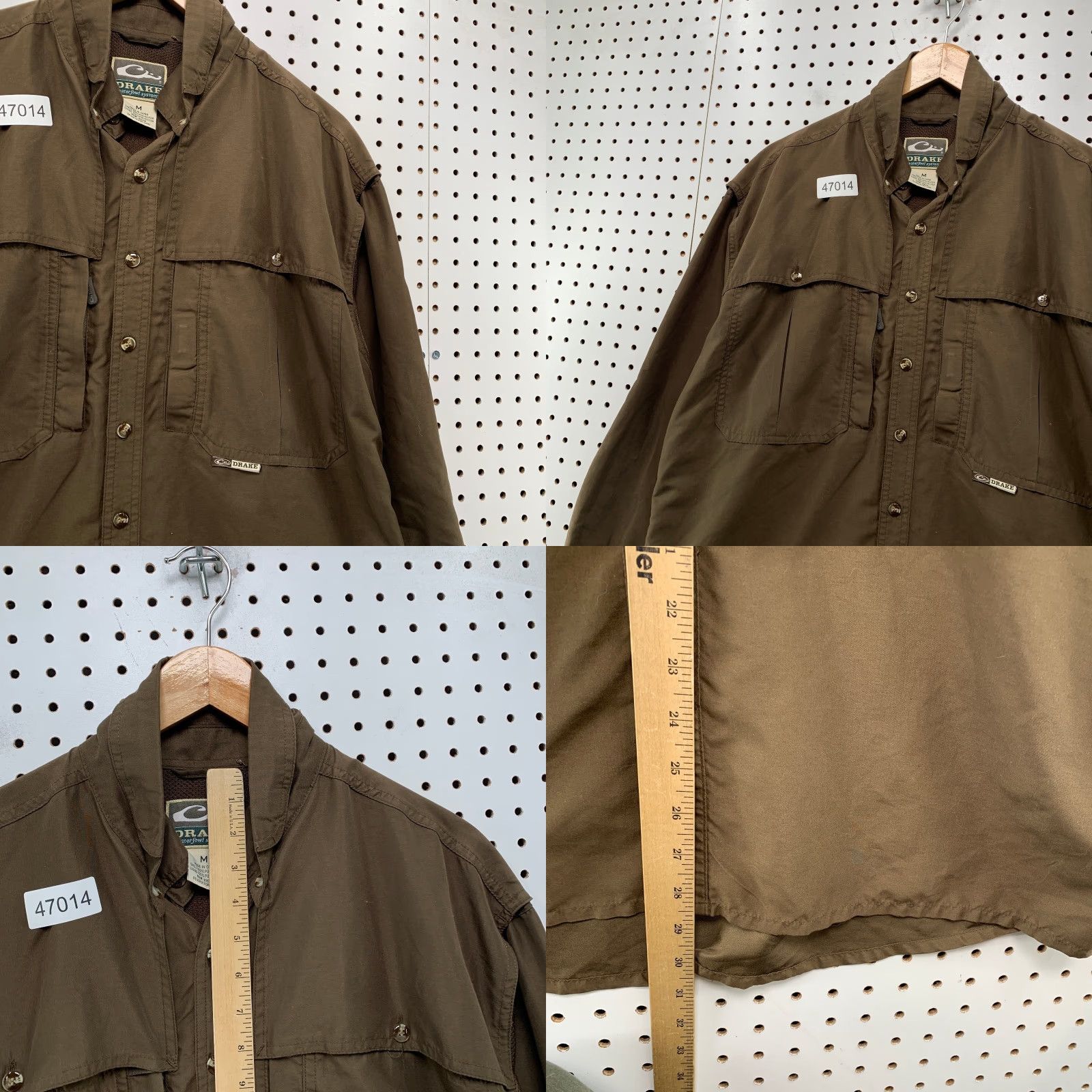 Vintage Drake Button Waterfowl Systems Shirt Mens Medium Brown Vented Lightweight Size US M / EU 48-50 / 2 - 8 Thumbnail