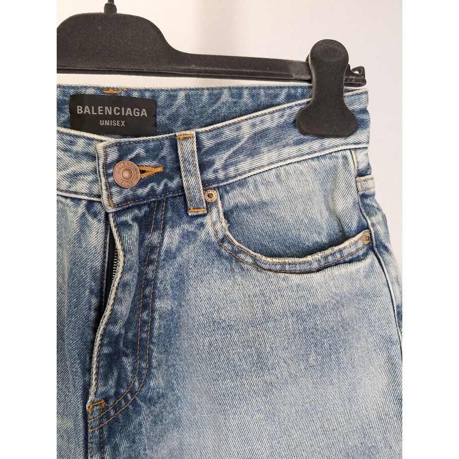 Balenciaga o1rshd1 Slim Shorts Organic Japanese Twill in Eco Blue Size US 30 / EU 46 - 5 Thumbnail