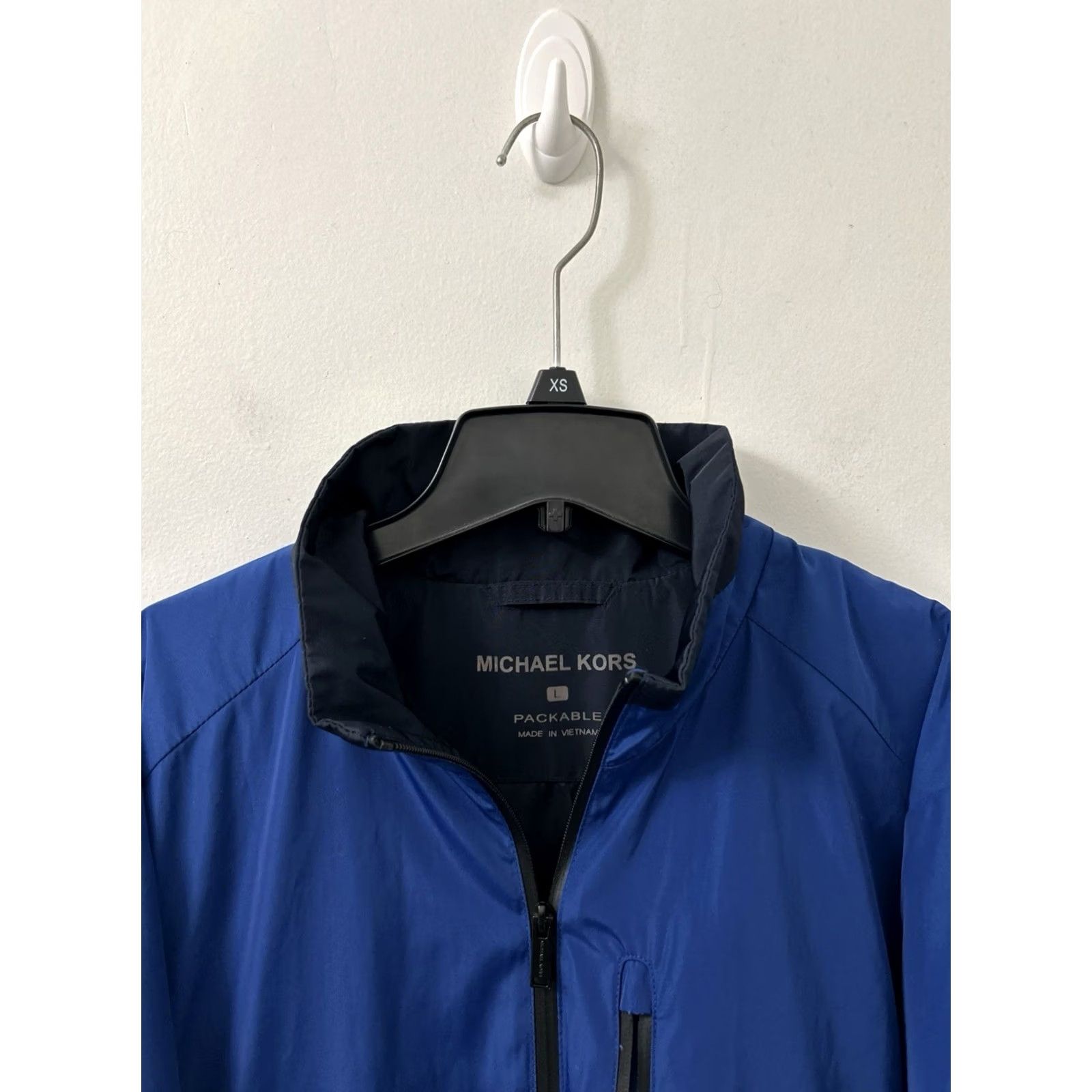 Michael Kors Michael Kors Jacket Mens Large Blue Full Zip Packable Windbreaker Logo L/S Size US L / EU 52-54 / 3 - 6 Thumbnail