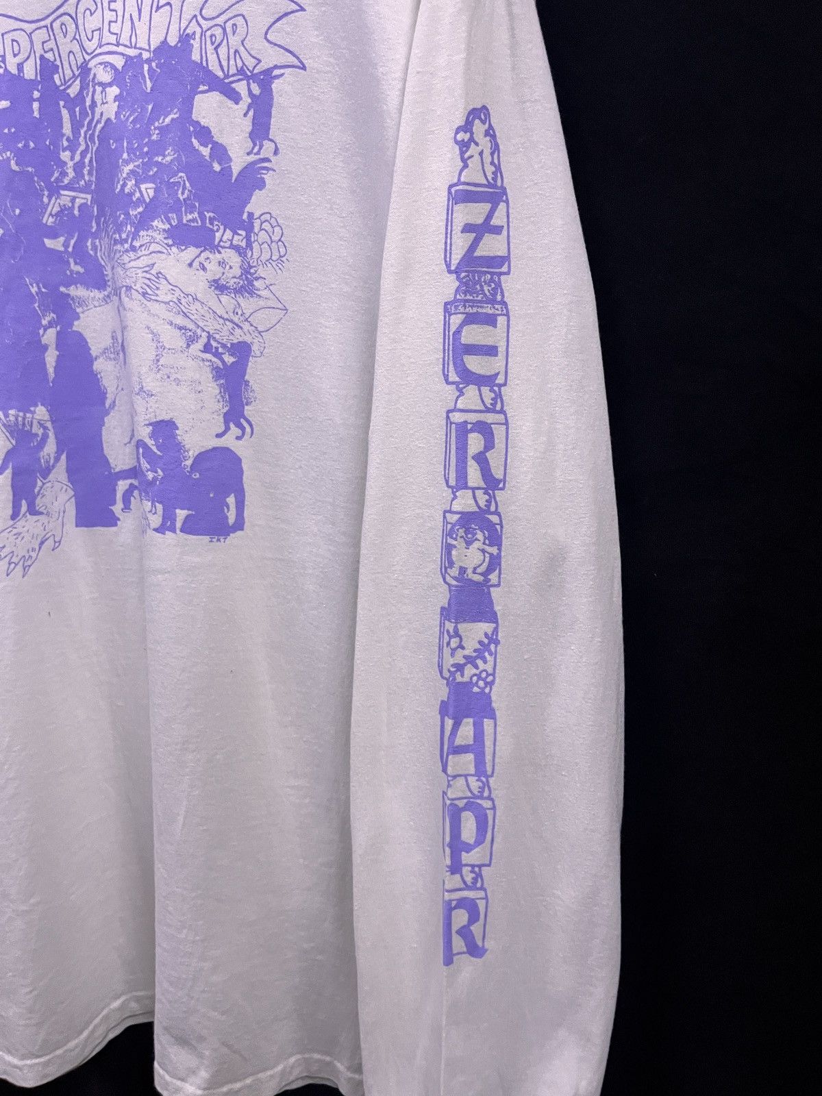 Band Tees VINTAGE ZERO PERCENT APR BAND LONGSLEEVE TSHIRT Size US XL / EU 56 / 4 - 4 Thumbnail