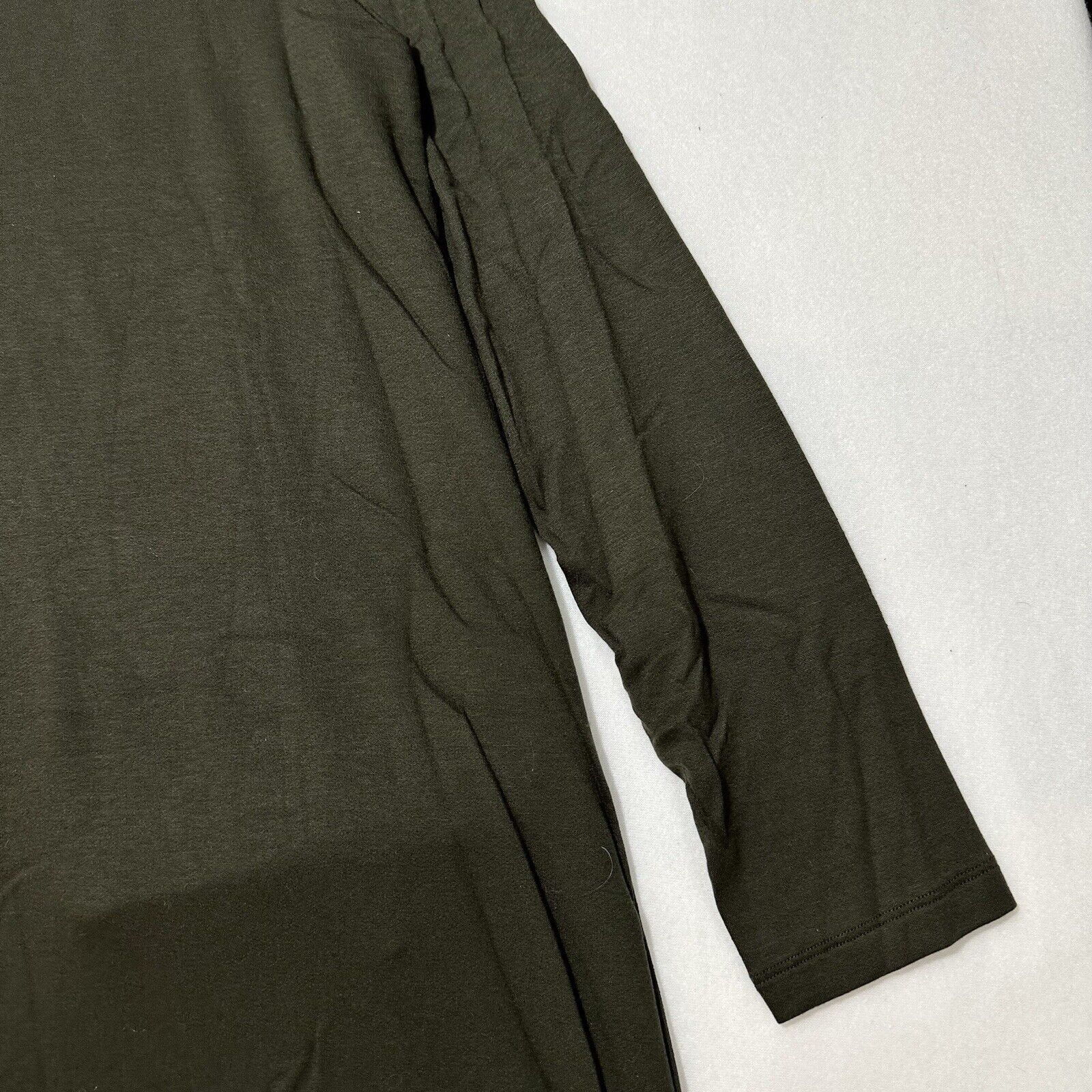 Eileen Fisher Eileen Fisher Medium Dark Green Round Neck Tunic Dress Size M / US 6-8 / IT 42-44 - 14 Thumbnail
