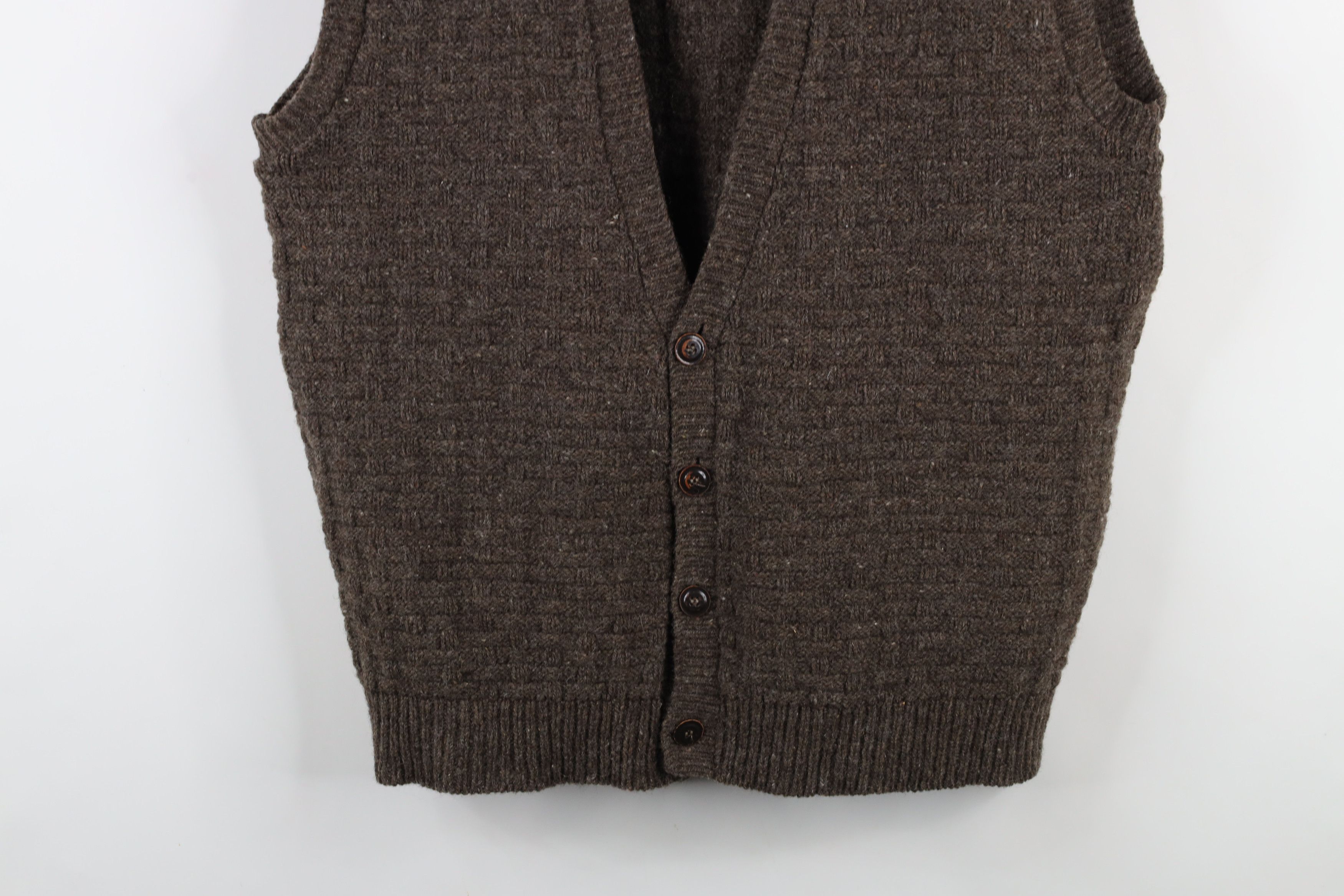 Orvis × Vintage Vintage 70s Orvis Cross Weave Knit Cardigan Sweater Vest USA Size US XXL / EU 58 / 5 - 3 Thumbnail