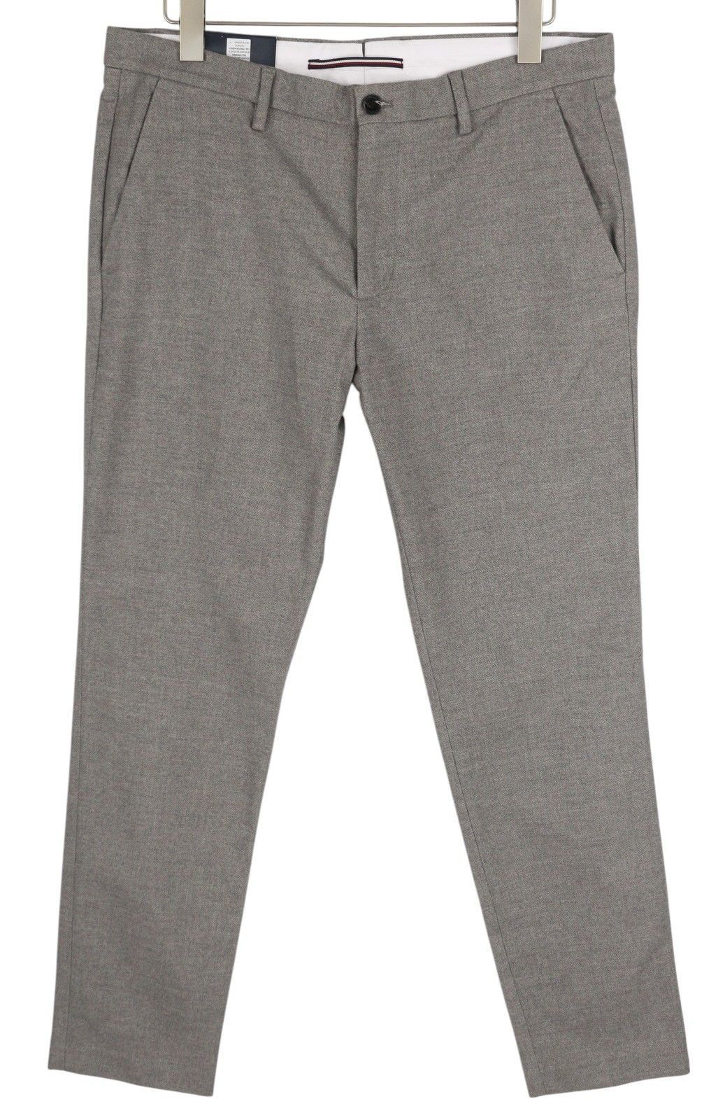 Tommy Hilfiger BLEECKER STRETCH W36/L32 Melange Grey Slim Trousers 85135 Size US 36 / EU 52 - 1 Thumbnail