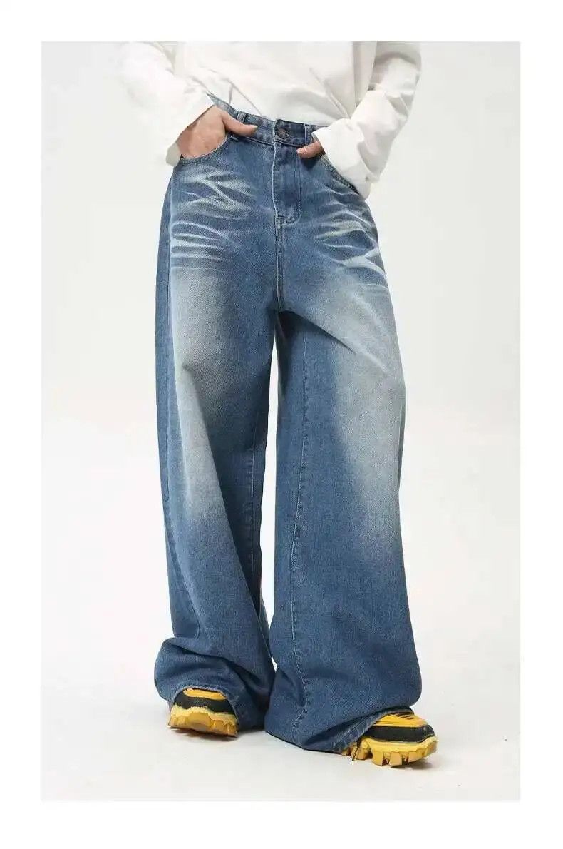 Japanese Brand Wide Leg Baggy Jeans Denim Size US 34 / EU 50 - 5 Thumbnail