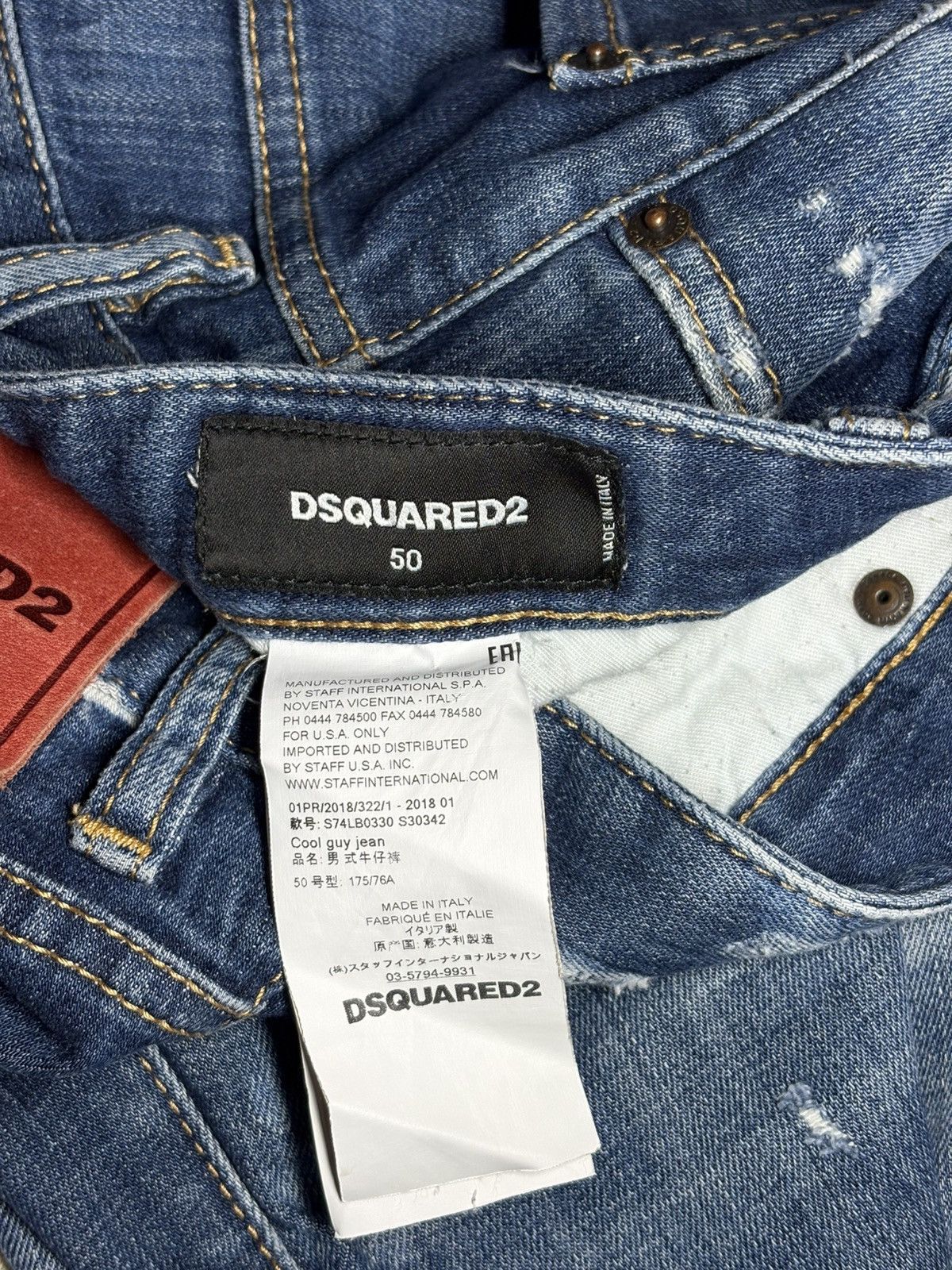 Dsquared2 🔥 Dsquared2 Cool Guy Jeans S74LB0330 Distressed Blue Denim Size US 34 / EU 50 - 8 Thumbnail