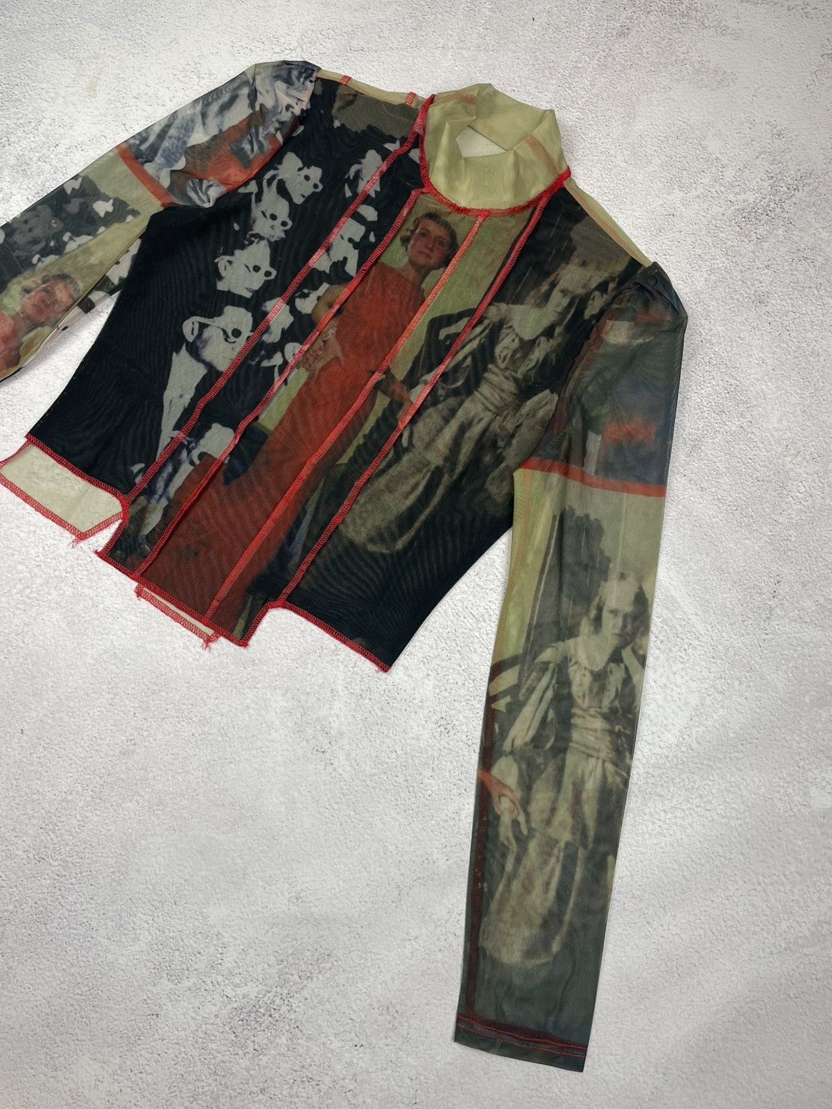 Designer × Japanese Brand Save The Queen Jean Paul Gaultier Style Mesh Top Blouses Size M / US 6-8 / IT 42-44 - 2 Thumbnail