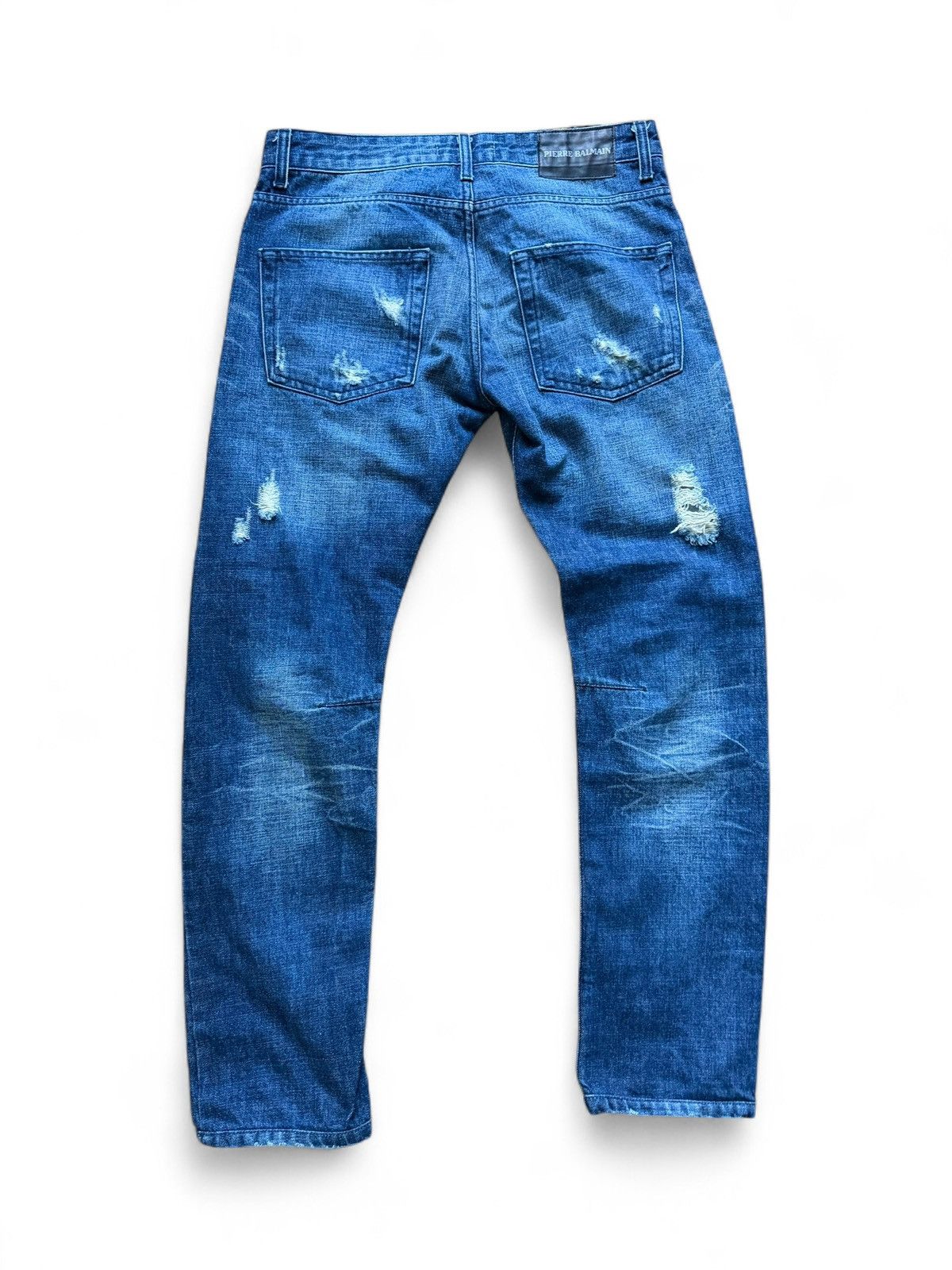 Balmain Early 2010s Pierre Balmain Distressed Skinny Denim Size US 30 / EU 46 - 4 Thumbnail