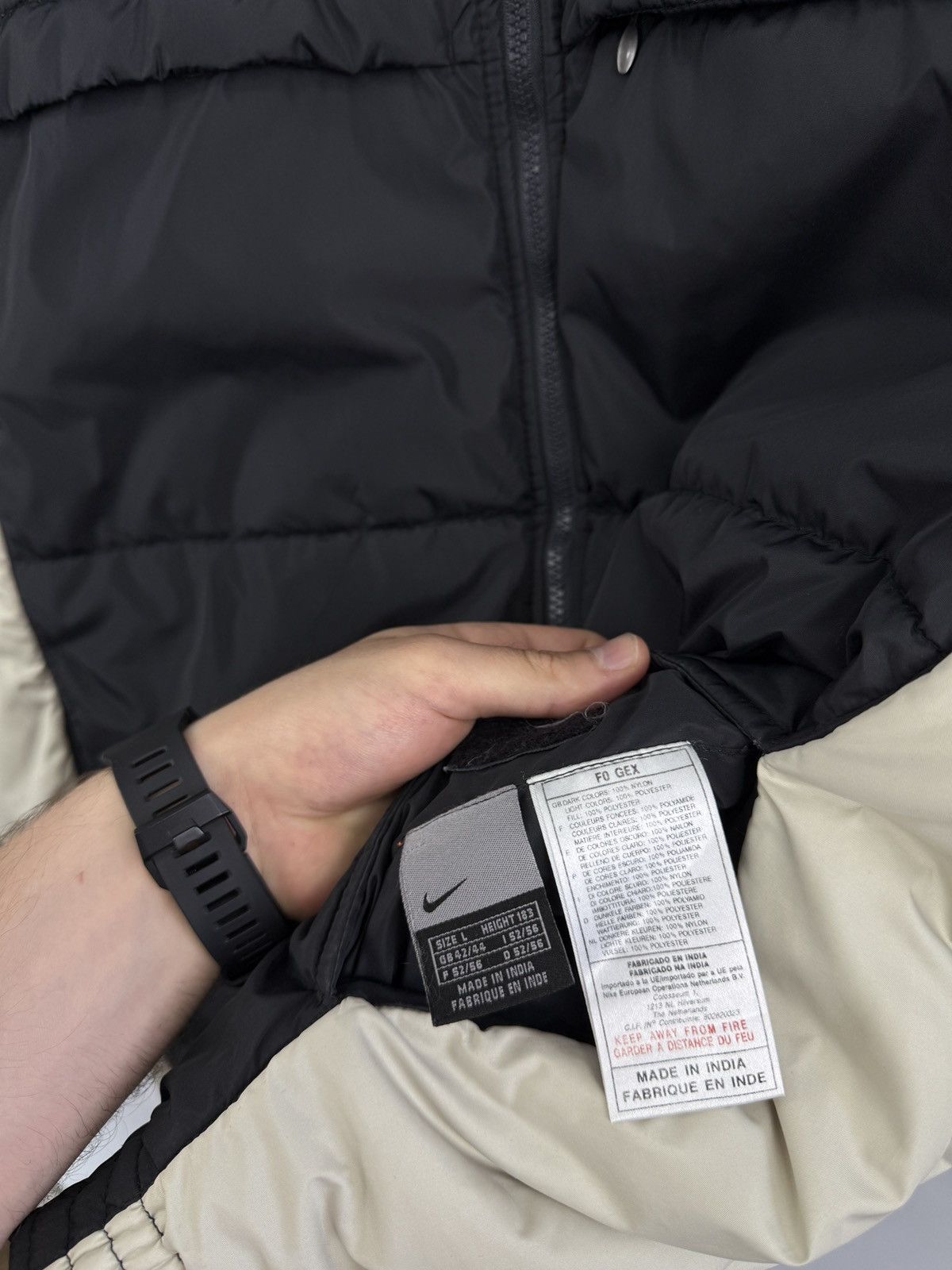 Nike 🇺🇸Vintage 90s Nike Reversible Puffer Jacket Synthetic Filling Size US L / EU 52-54 / 3 - 8 Thumbnail