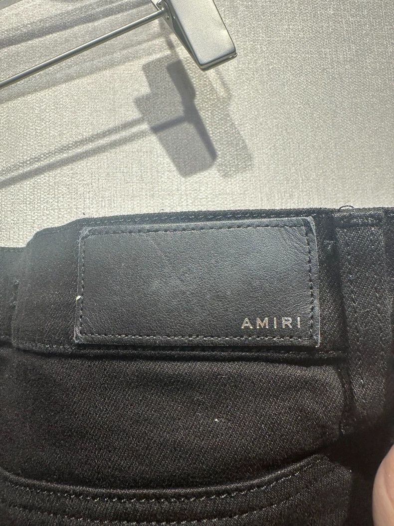 Amiri Amiri knee patch leather black jeans Size US 32 / EU 48 - 5 Thumbnail