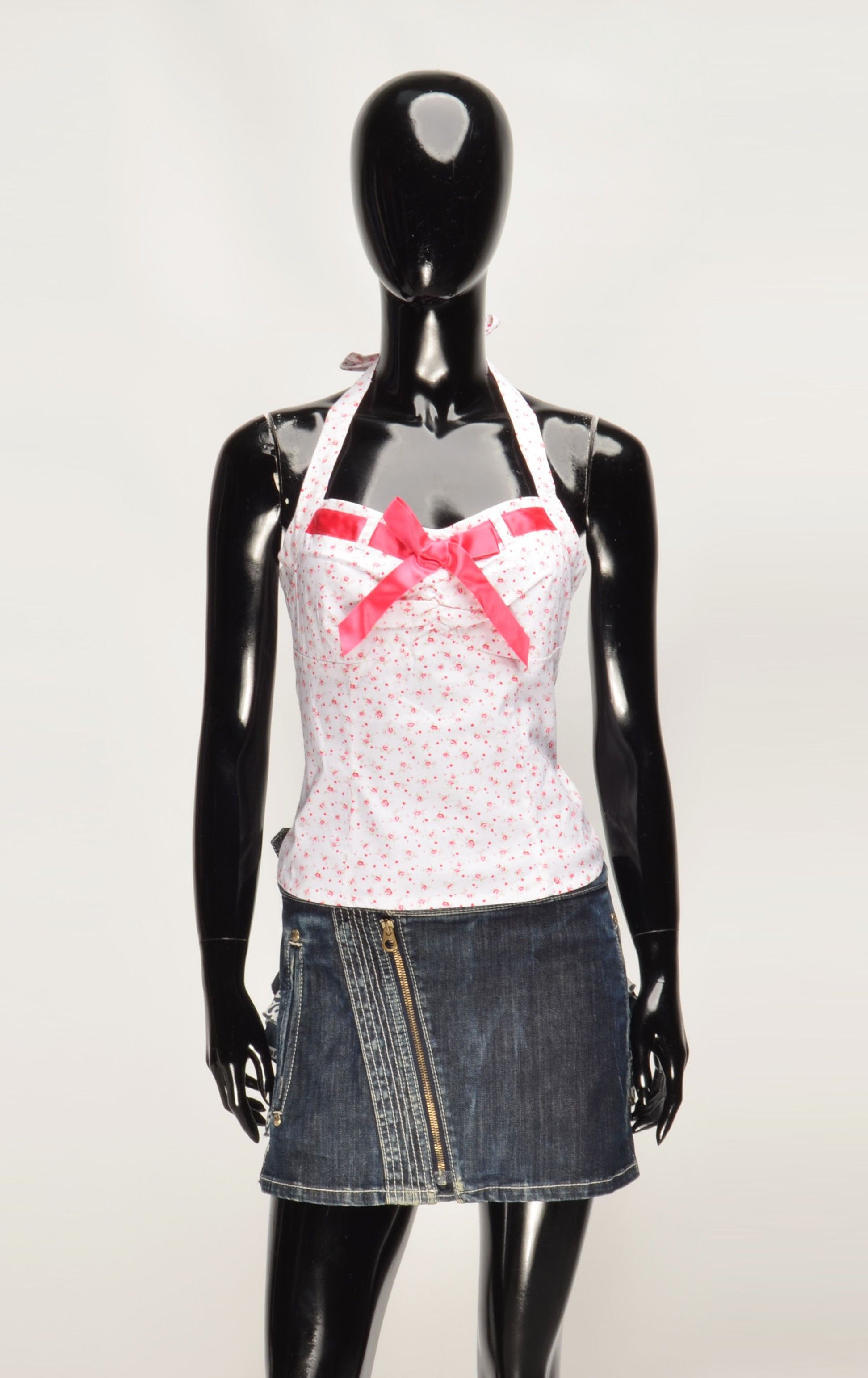 Vintage Vintage Bay Y2K Coquette Cottagecore Floral Halter Top Size M / US 6-8 / IT 42-44 - 1 Thumbnail