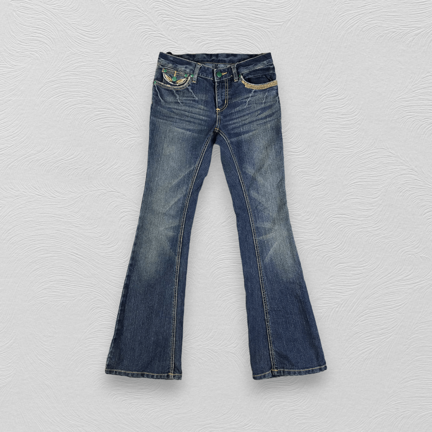 Japanese Brand Japanese Brand Faded Blue Flare Jeans KJ1940 Size US 26 / EU 42 - 1 Thumbnail