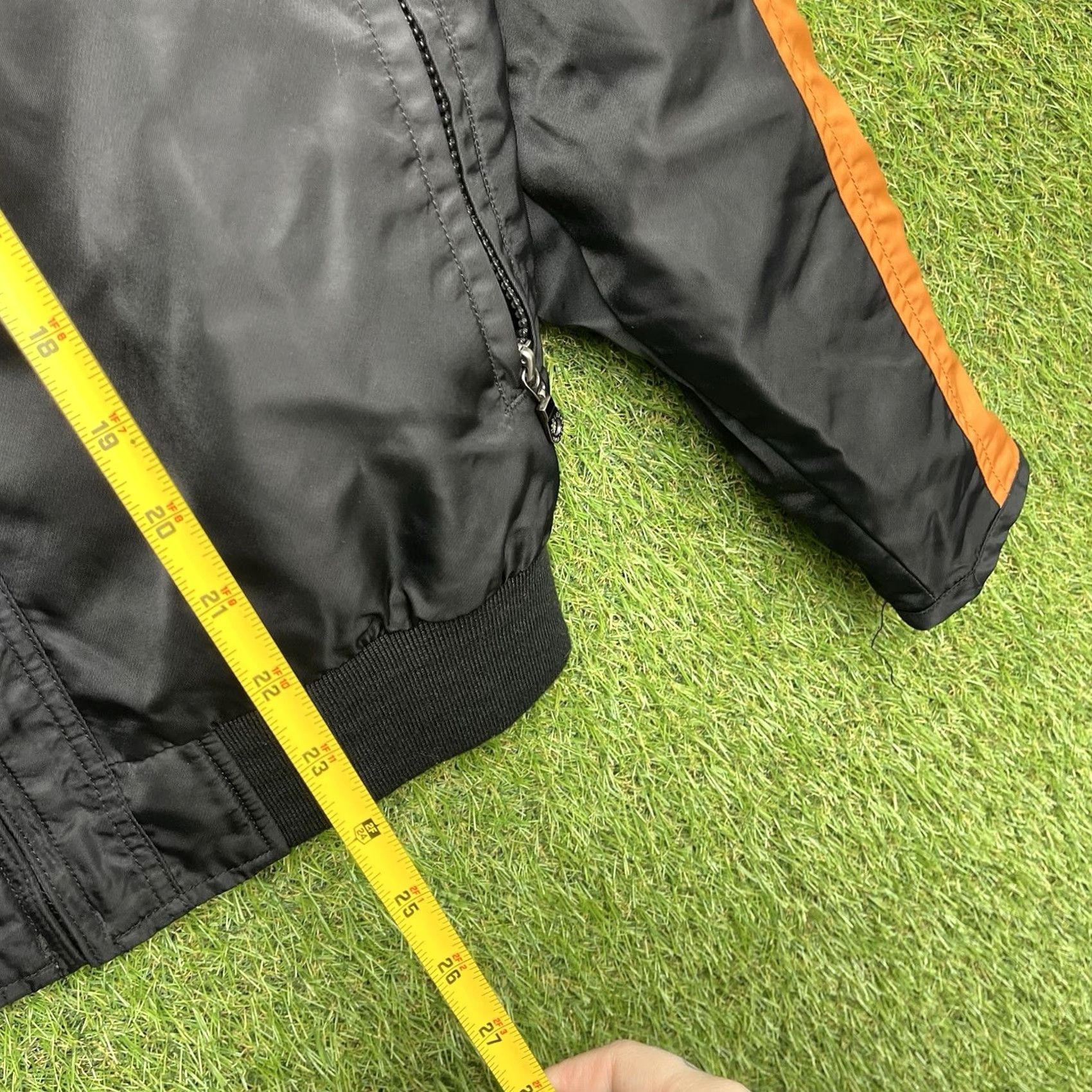 Harley Davidson Harley-Davidson Nylon Jacket Mens M Black Orange Softshell Zip Racing Jacket All Seasons Regular In Nylon Exterior Shell Lining Leather 2000s Size US M / EU 48-50 / 2 - 4 Thumbnail