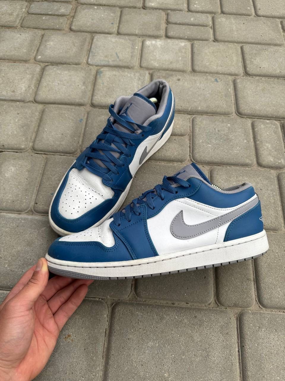 Jordan Brand Nike Air Jordan 1Low True Blue Uk 10 Size US 11.5 / EU 44-45 - 3 Thumbnail