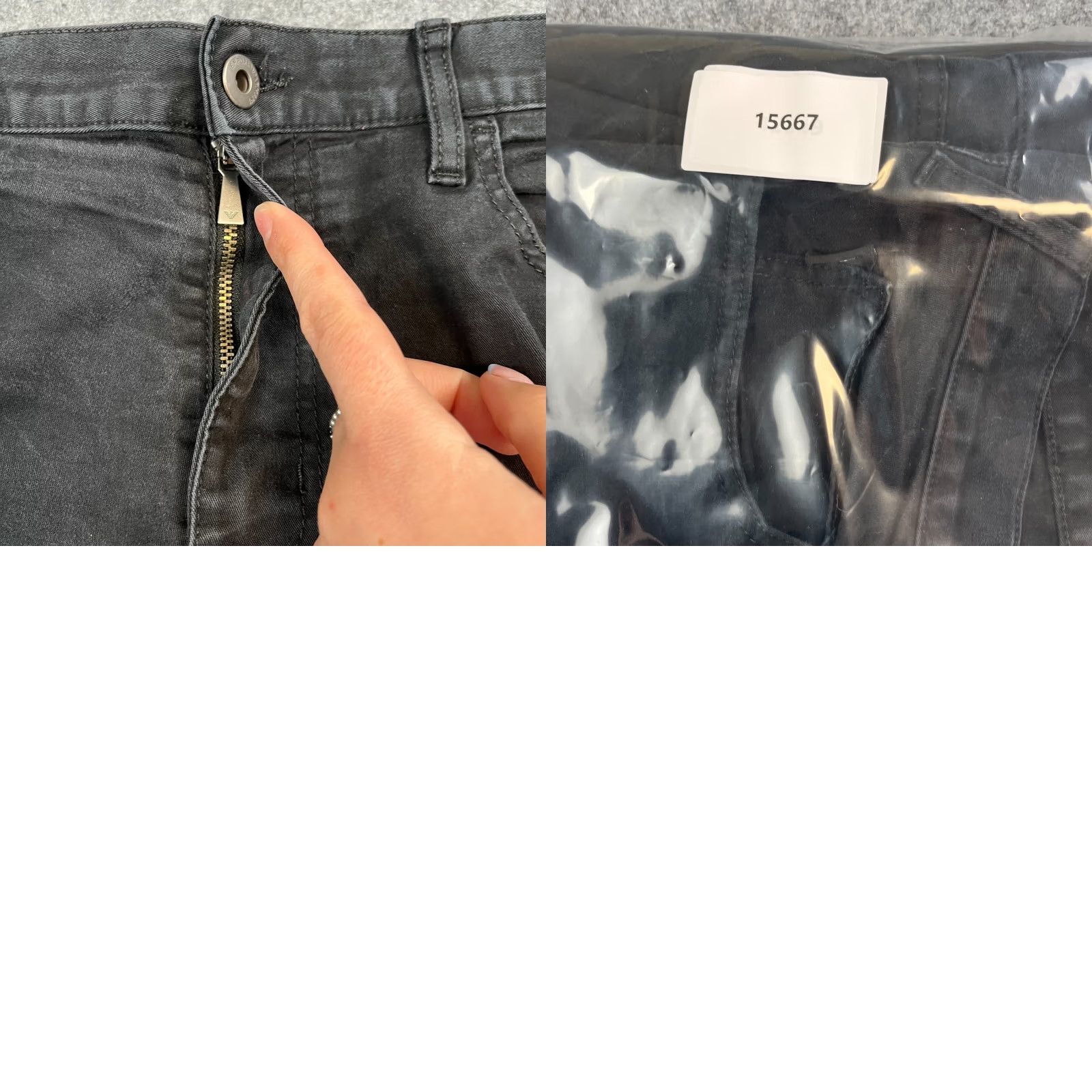 Emporio Armani Emporio Armani Jeans Tapered Mens 36 32 Lightweight Charcoal Grey 5-Pocket Denim Regular Rise Mid Grey Jeans Mens Size US 36 / EU 52 - 9 Thumbnail