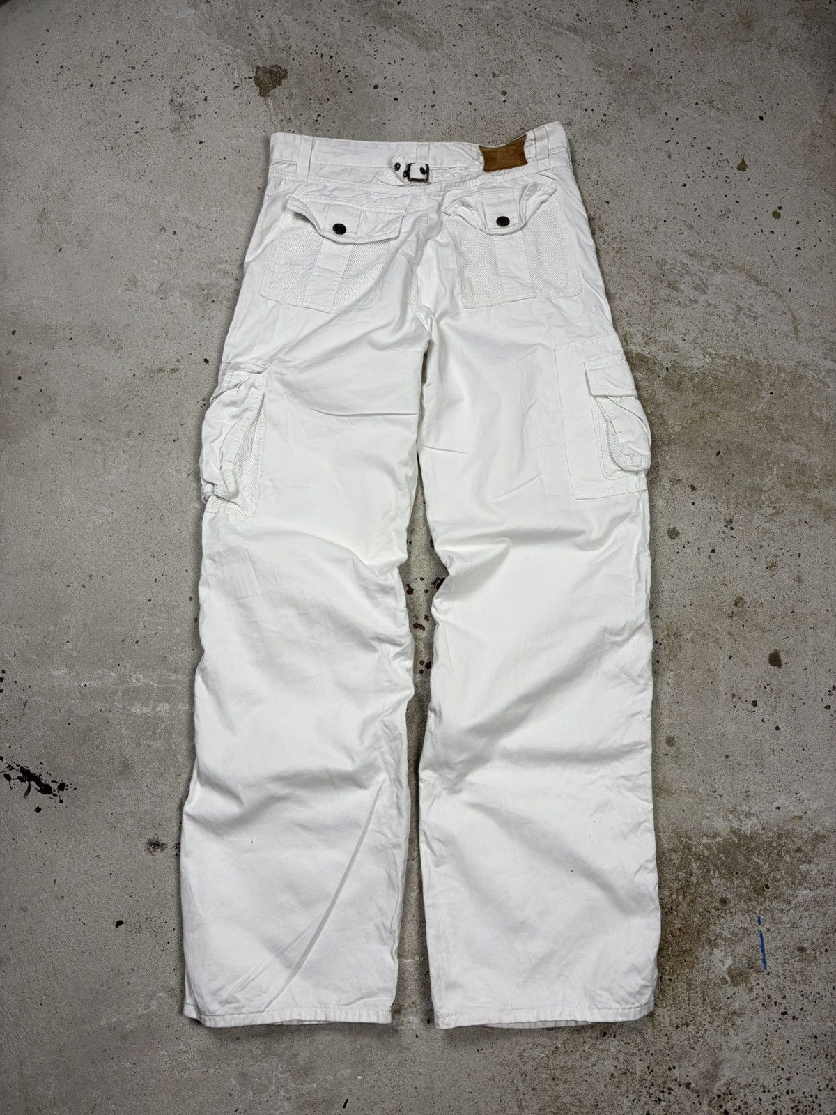 Dolce & Gabbana 2000s Dolce & Gabbana White Baggy Cargo Pants Utility Size 27" / US 4 / IT 40 - 2 Thumbnail