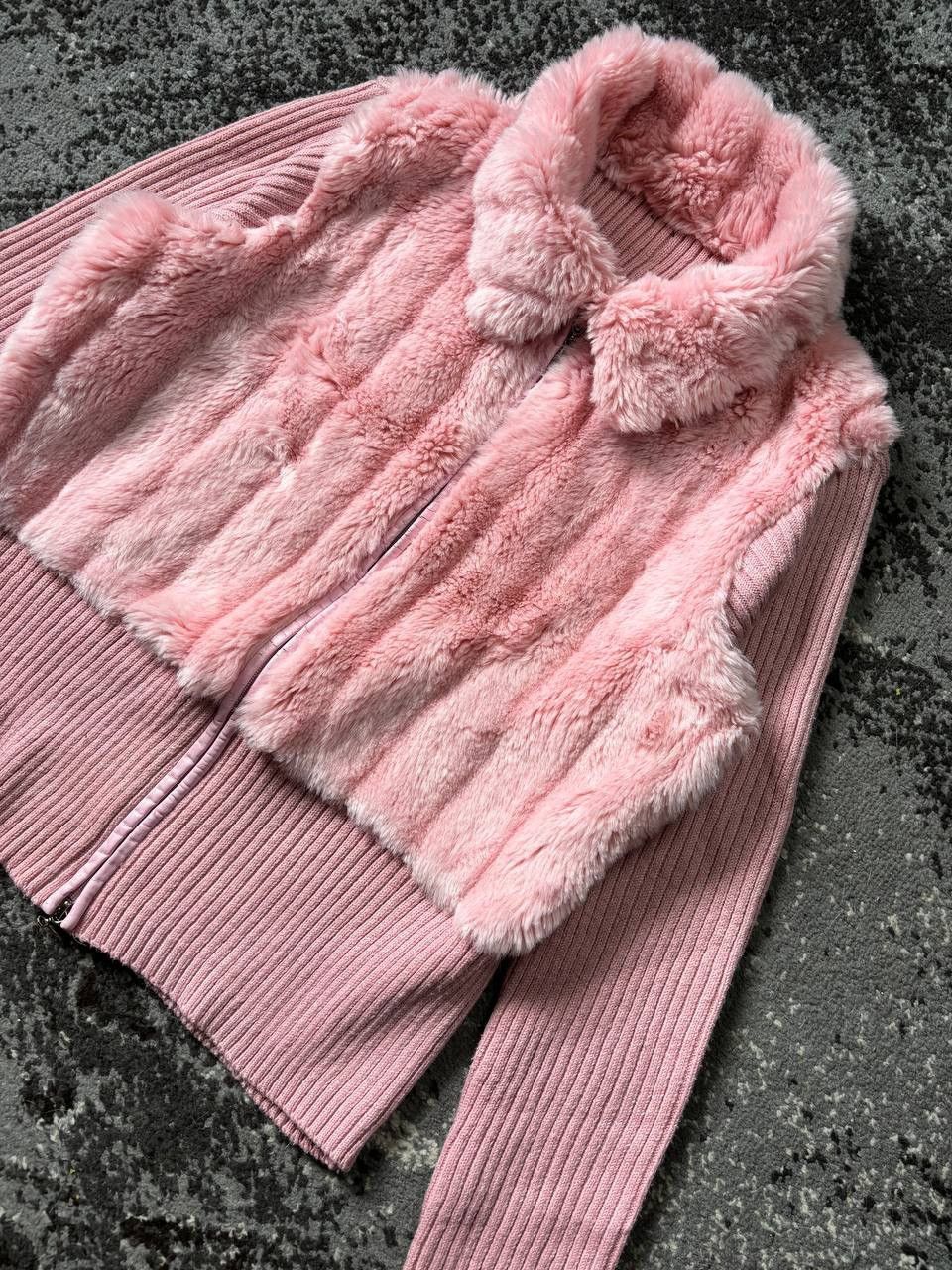 Japanese Brand × Vintage Vintage pink inspired women y2k opium zip up hoodie fur faux Size S / US 4 / IT 40 - 3 Thumbnail
