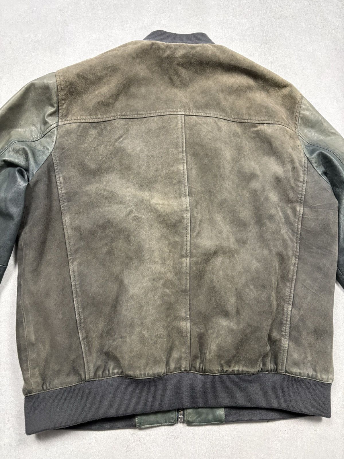 Hackett Hackett London Two-Tone Goat & Lamb Leather Bomber Jacket L Size US L / EU 52-54 / 3 - 13 Thumbnail