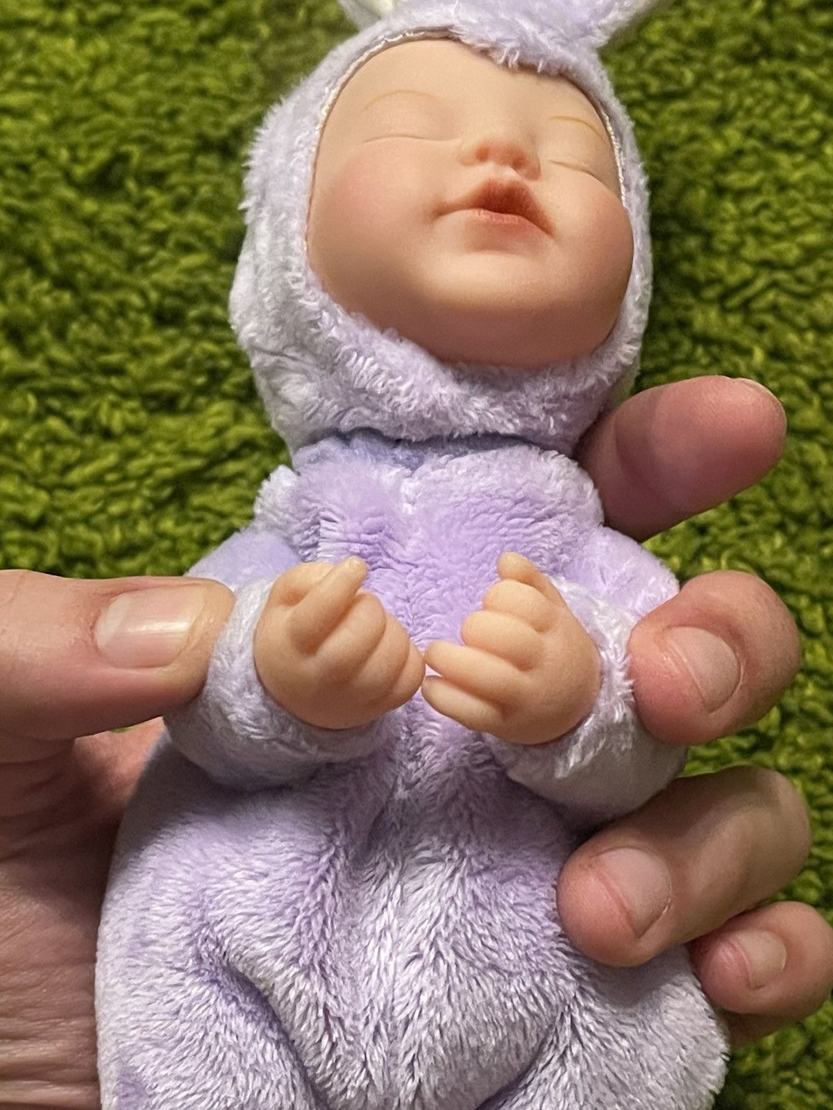 Designer × Handmade 🐰 Anne Geddes art realistic rabbit baby doll Size ONE SIZE - 4 Thumbnail