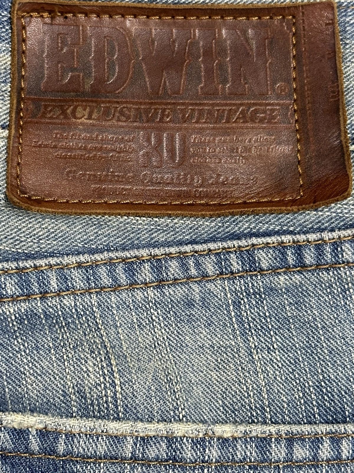 Edwin Edwin XV Exclusive Vintage Faded Wash Distressed Loose Jeans Size US 34 / EU 50 - 9 Thumbnail