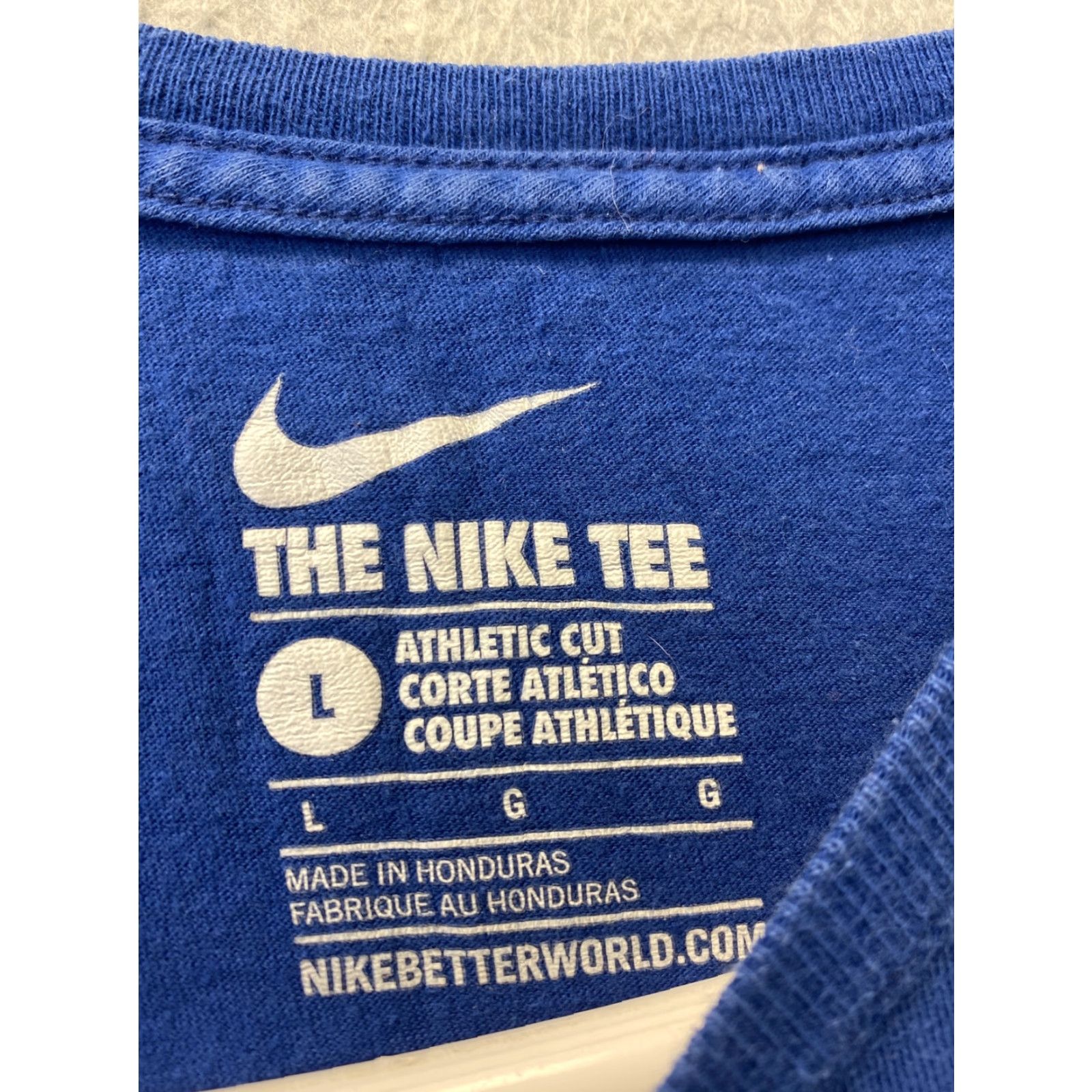 Nike NIKE Dri-FIT Athletic T-Shirt Mens Large Short Sleeve Basketball Graphic Blue Size US L / EU 52-54 / 3 - 3 Thumbnail