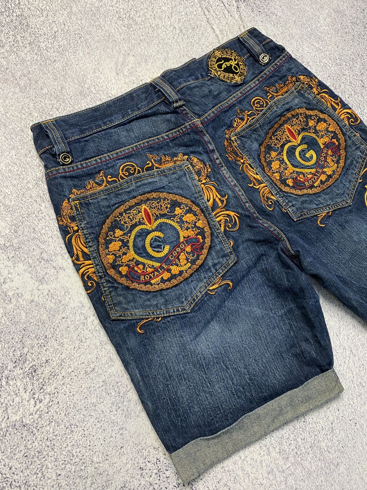 Coogi × JNCO × Vintage Crazy Vintage Y2K Baggy Coogi Royale Big Logo Jeans Shorts Size US 36 / EU 52 - 3 Thumbnail