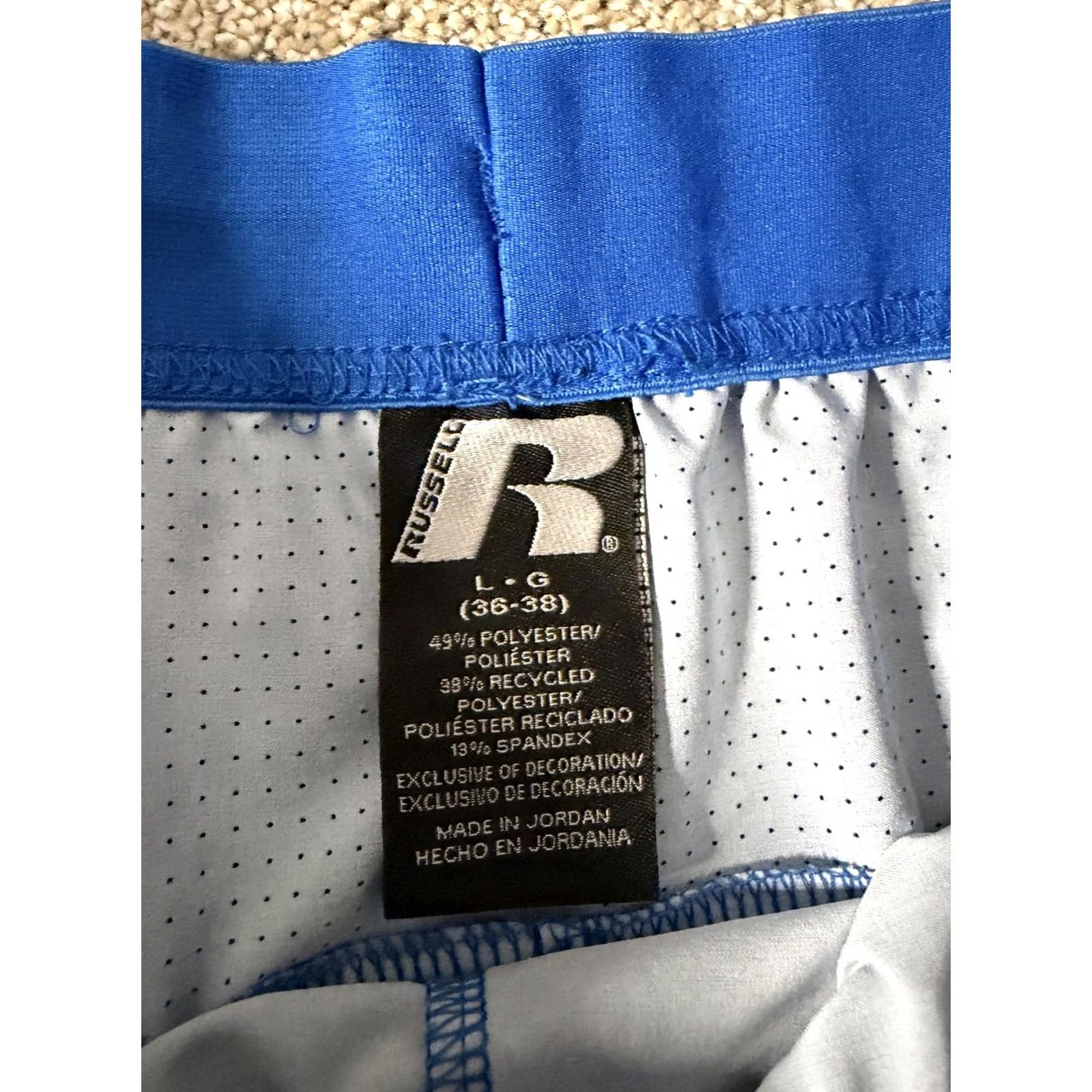 Vintage Russell Mens Large Blue Ombre Dri-Power 360 8" Running Gym Training Shorts Size US 33 - 5 Thumbnail