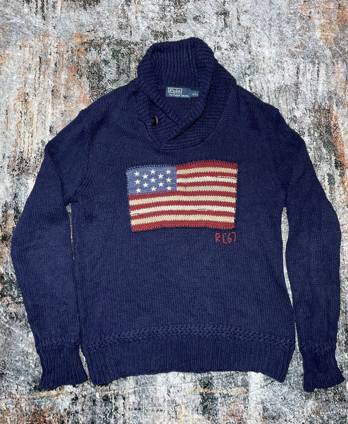 Polo Ralph Lauren RALPH LAUREN KNIT AMERICAN FLAG 🇺🇸 VINTAGE RARE Size US S / EU 44-46 / 1 - 1 Thumbnail