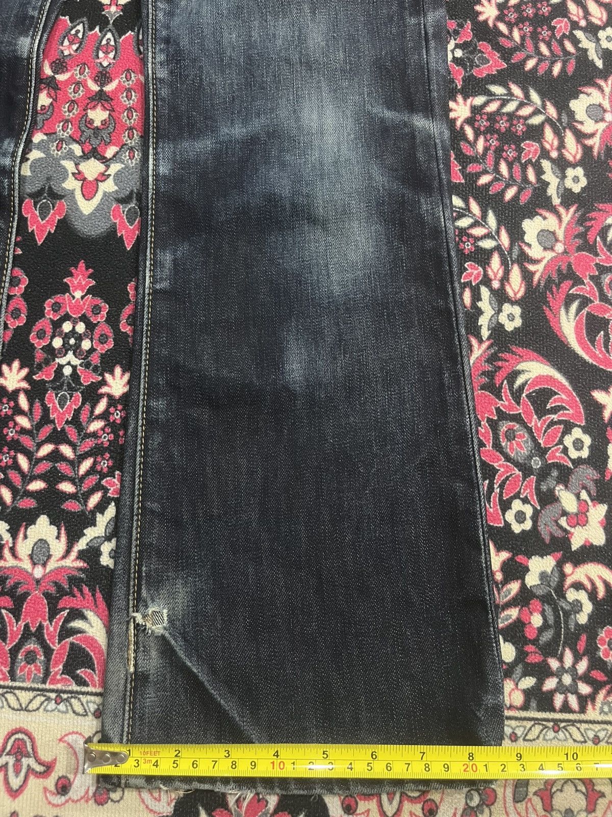 Tornado Mart Gap 1969 Dark Blue Whisker Washed Slim Boot Cut Jeans Size US 30 / EU 46 - 17 Thumbnail