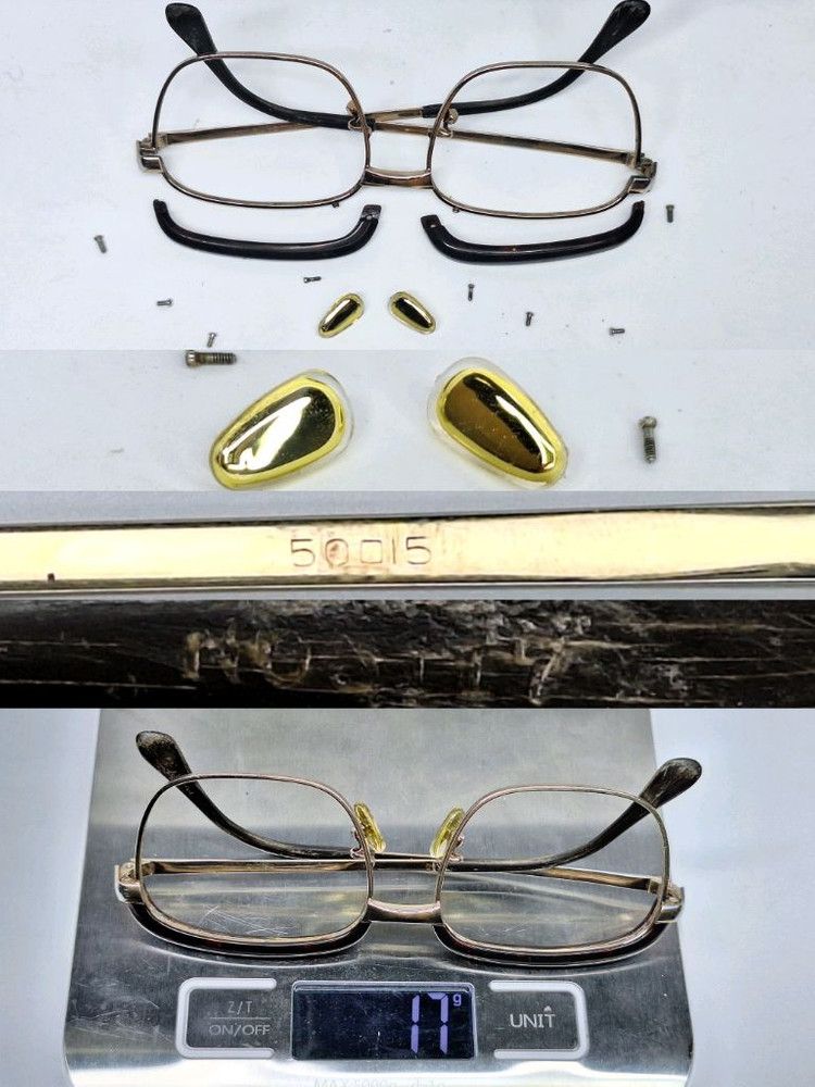 Other VINTAGE 1980s No.5117 Browline Glasses 50mm Gold Edition Size ONE SIZE - 2 Thumbnail