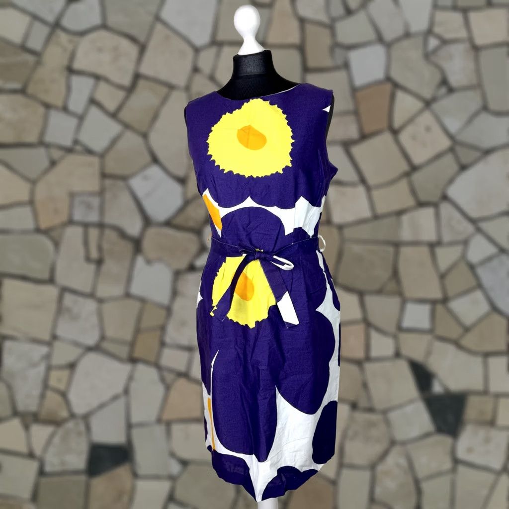 Marimekko Marimekko Orta-Unikko Dress Womens Yellow 38 Knee Length Multicoloured A-Line XS? Size XS / US 0-2 / IT 36-38 - 1 Thumbnail