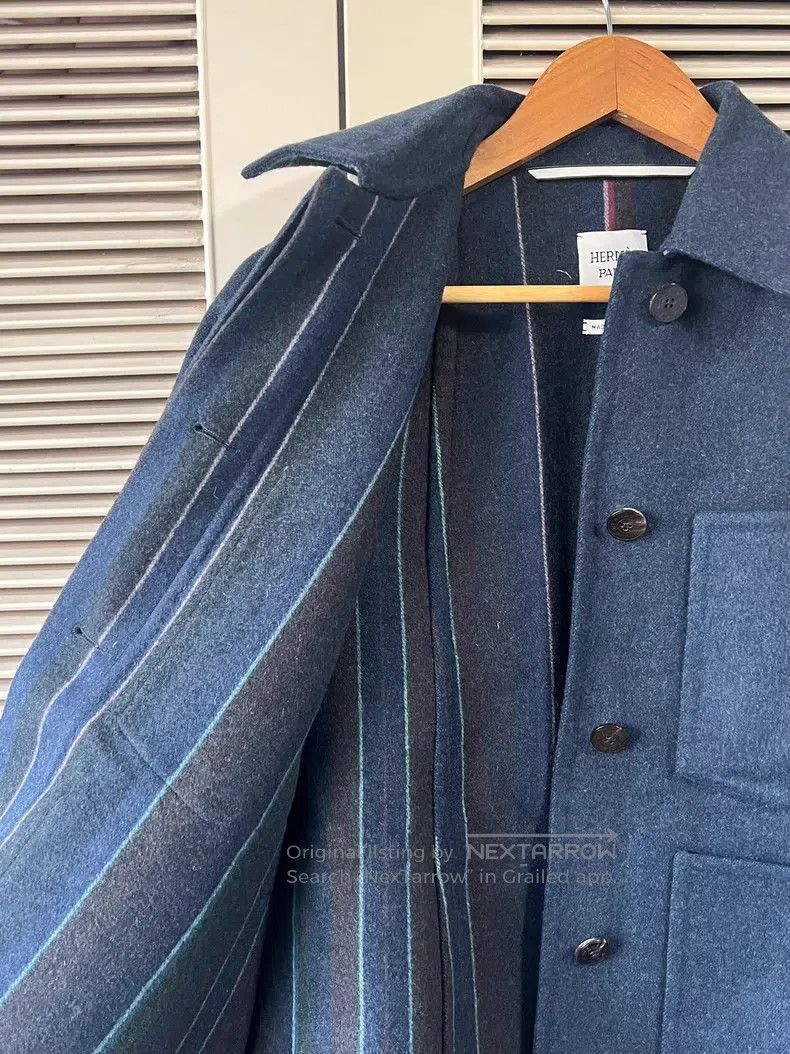 Hermes Hermes Women's Wool Tweed Coat Size XXS / US 00 / IT 34 - 6 Thumbnail