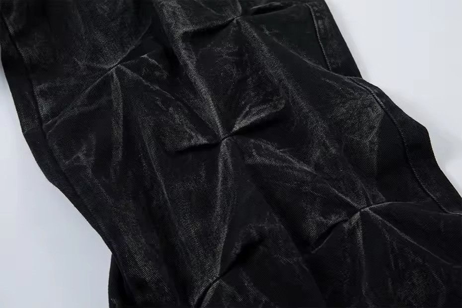 Other Baggy Pleated Hip Hop Loose Street Style Jeans Trousers Size US 35 - 9 Thumbnail