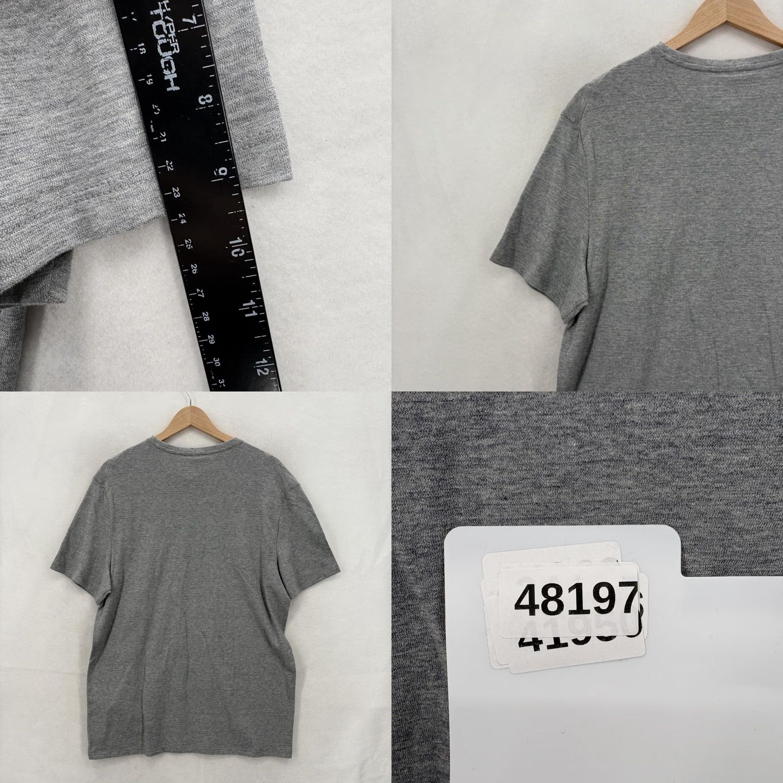 Calvin Klein Calvin Klein Shirt Mens Medium Gray Cotton V-Neck Short Sleeve Soft Tee Classic Size US M / EU 48-50 / 2 - 9 Thumbnail