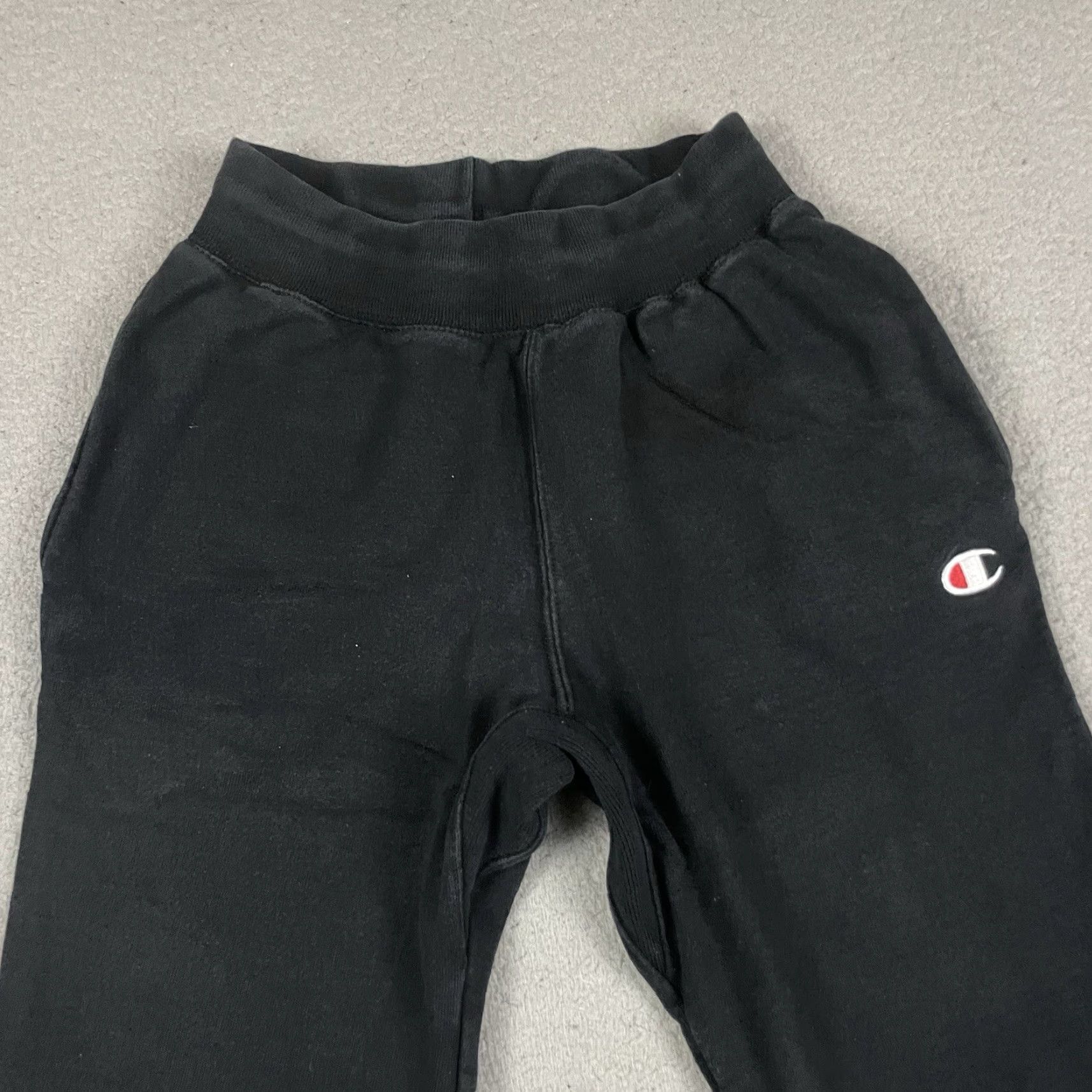 Champion Champion Sweatpants Adult Small Black Casual Distressed Tapered S Regular Men Pull On Size US 29 - 2 Thumbnail