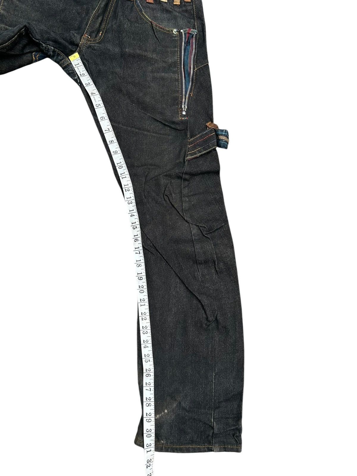 Japanese Brand × Kapital × Vintage Double Waist Japanese Punk Bondage Denim Jeans Size US 31 - 18 Thumbnail