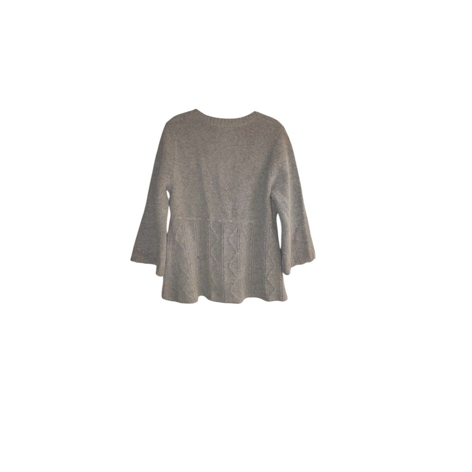 & Other Stories Vintage Lucy & Laurel Gray 100% Lambswool Cardigan Sweater Size M / US 6-8 / IT 42-44 - 8 Thumbnail