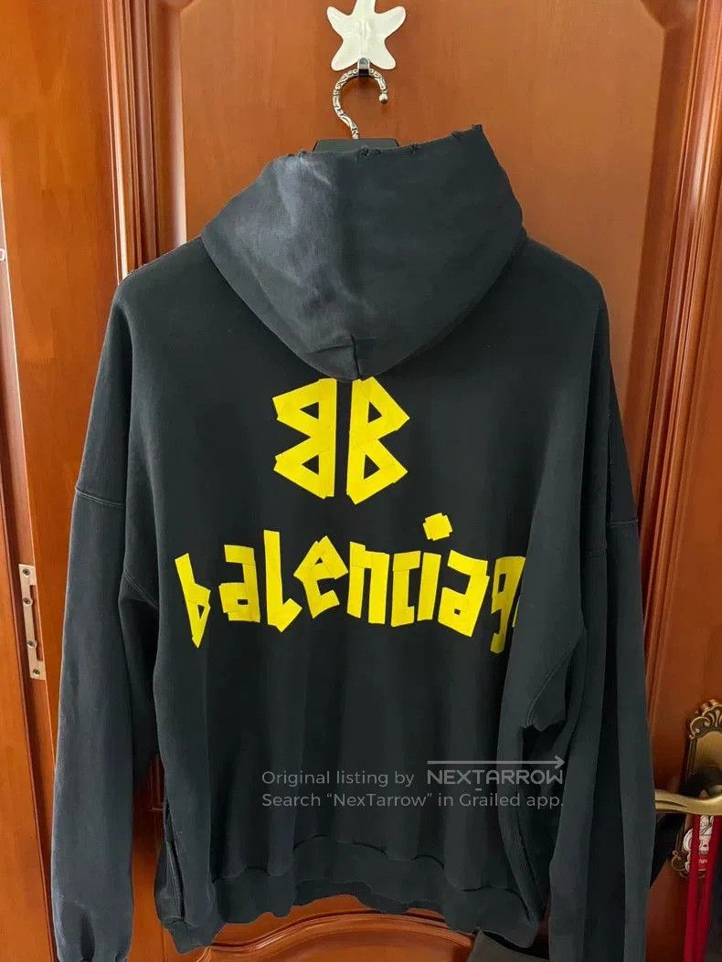 Balenciaga Balenciaga Tape Hoodie Size 3. Size US L / EU 52-54 / 3 - 2 Thumbnail