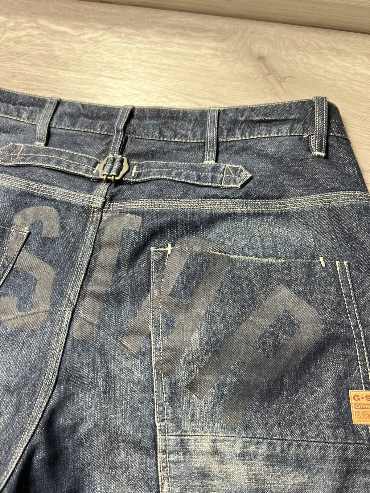G-Star Vintage G-Star RAW Big Logo Jean Denim Shorts Size US 38 / EU 54 - 6 Thumbnail