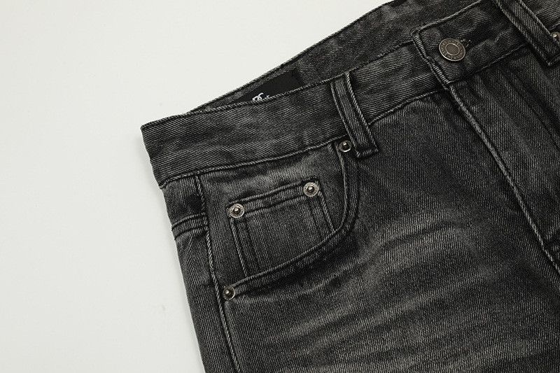 Vintage American wide-leg washed distressed straight-leg loose jeans Size US 32 / EU 48 - 4 Thumbnail