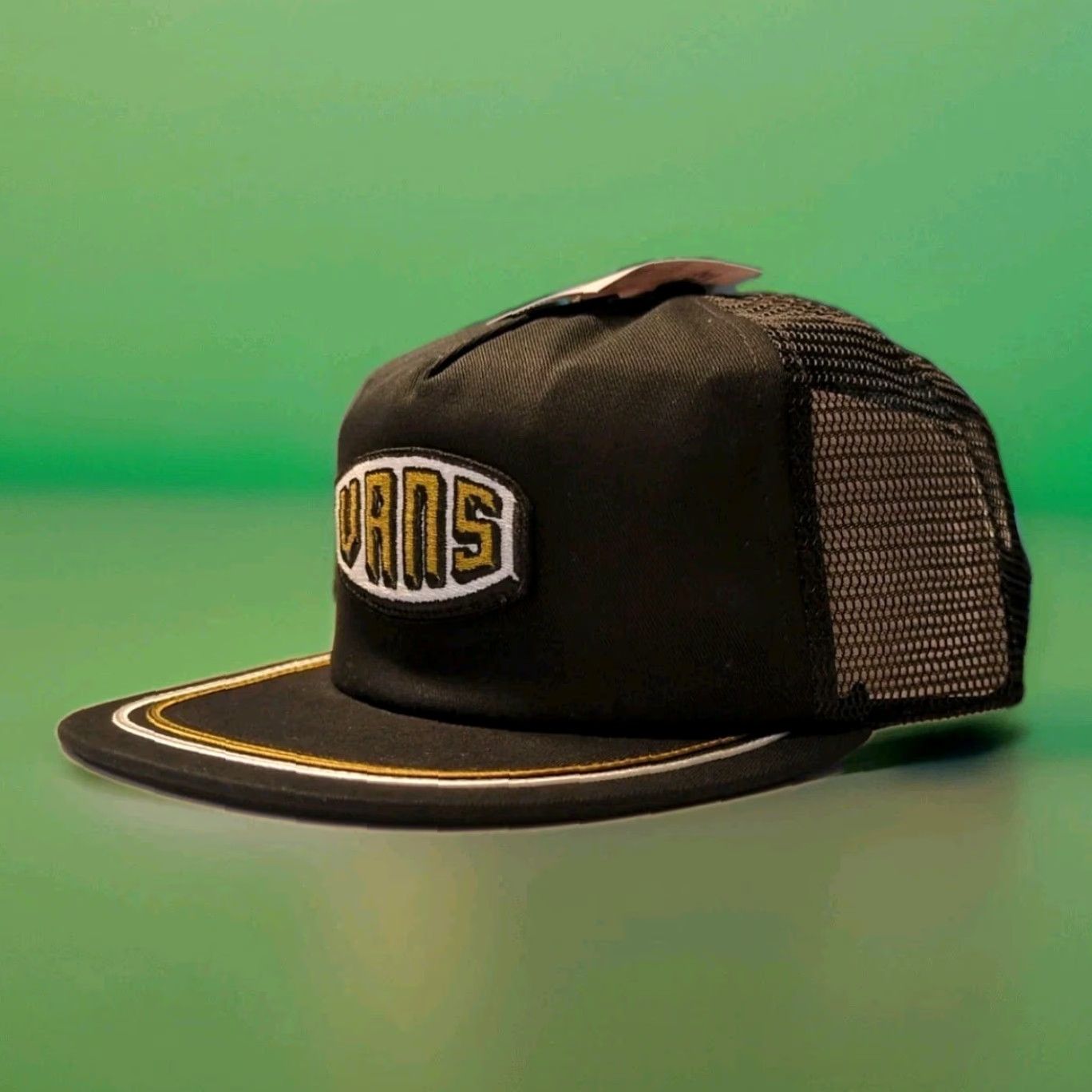 Vans VANS Hat Baseball Cap Off The Wall Rare Black Gold Mint Condition Adjustable One Size Men Size ONE SIZE - 2 Thumbnail