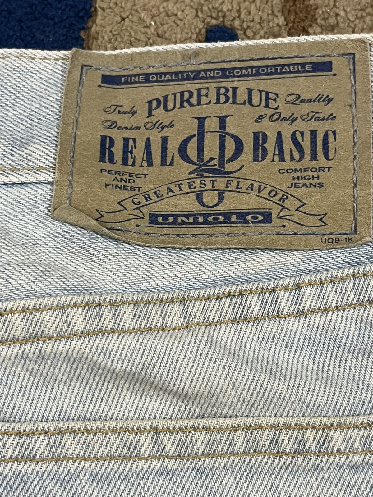 Pure Blue Japan × Uniqlo Vintage Uniqlo Mudwash Scovill Rivet Denim Size US 33 - 9 Thumbnail