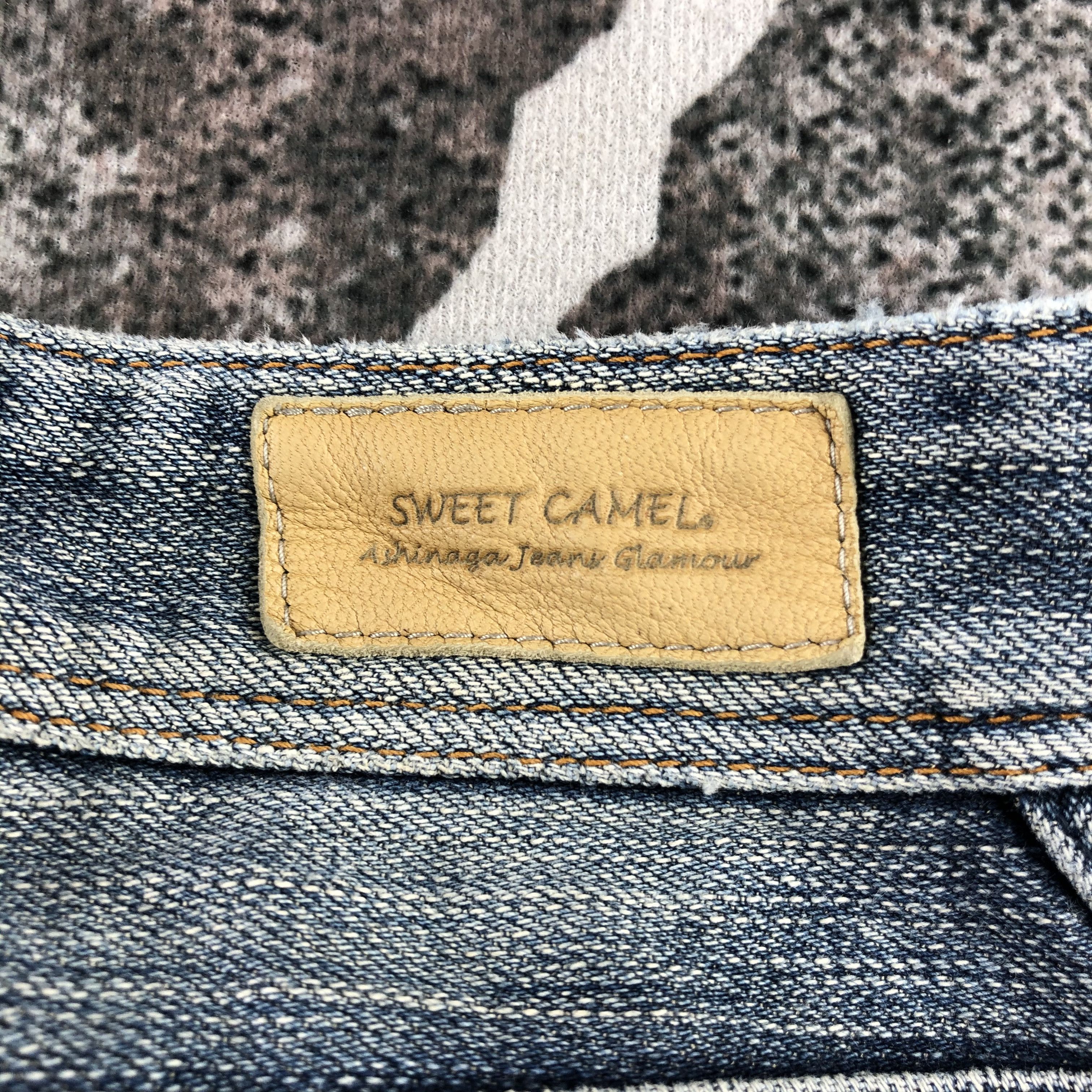 Japanese Brand Sweet Camel Jeans Medium Wash Flare Denim KJ1351 Size 29" - 5 Thumbnail