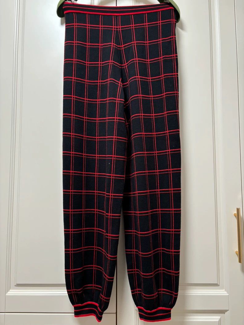 Gucci Gucci Size XS Horse buckle series plaid wool trousers 2503- Size 29" - 3 Thumbnail