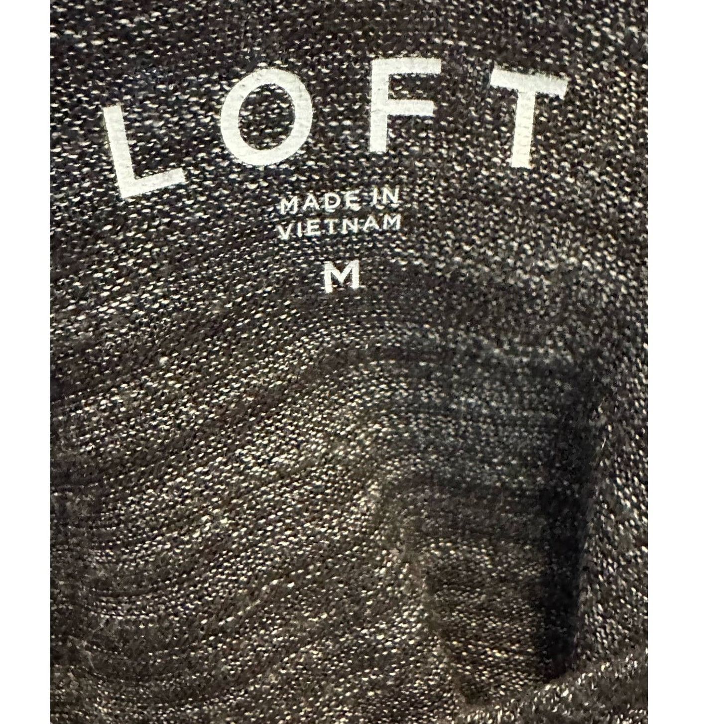 Loft Loft marbled black v neck flare sleeves open back top size M Size M / US 6-8 / IT 42-44 - 3 Thumbnail