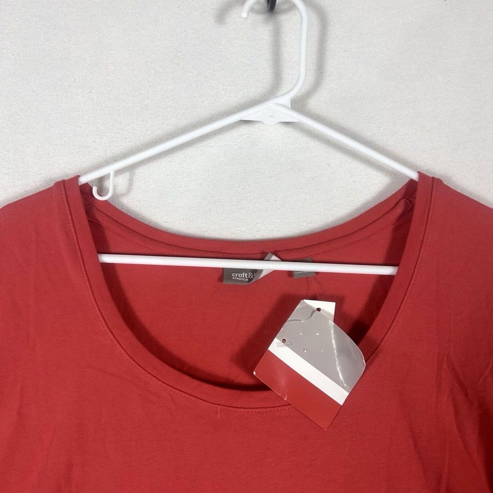 Croft & Barrow Croft & Barrow Womens XL T-Shirt Long Sleeve Solid Stretch NWT Orange Size XL / US 12-14 / IT 48-50 - 2 Thumbnail