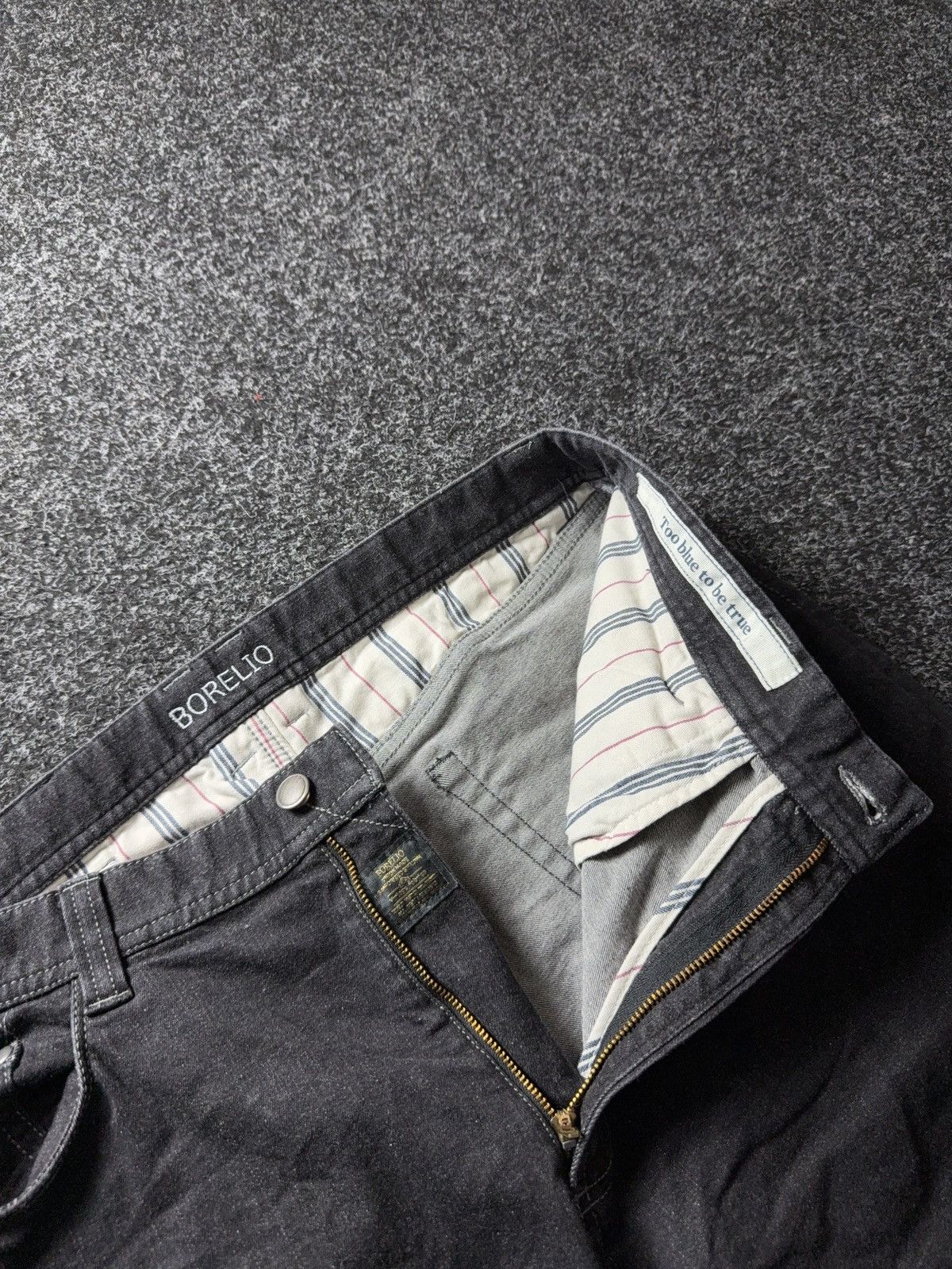 Vintage Luxury Avant Garde Borelio Black Straight Leg Denim Jeans Size US 33 - 7 Thumbnail